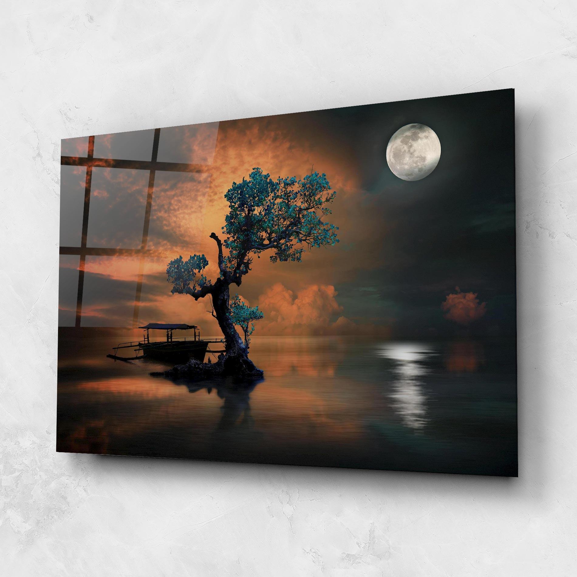 Glasbild Blue Tree mockup 1