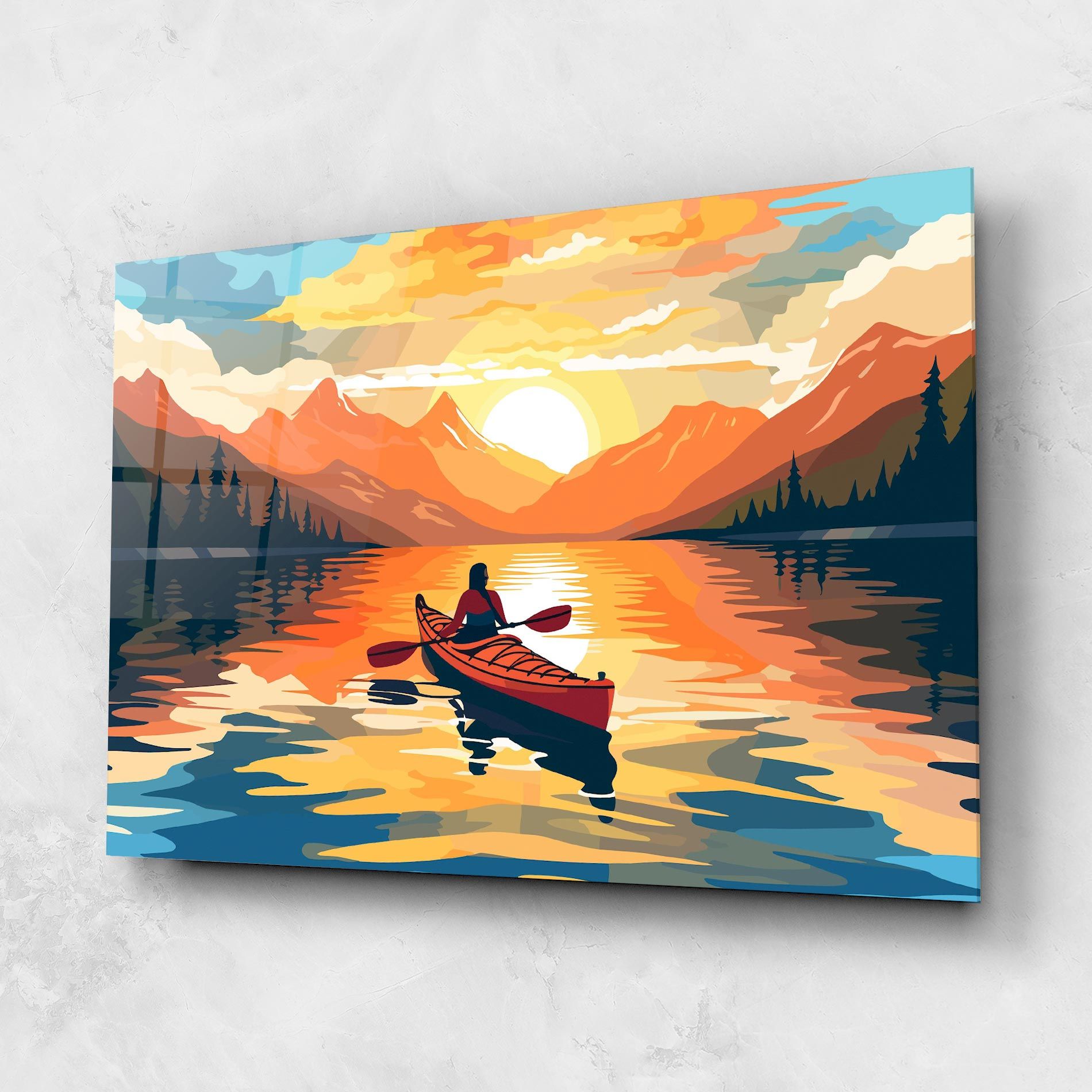 Boat Sunset Woman mockup 1
