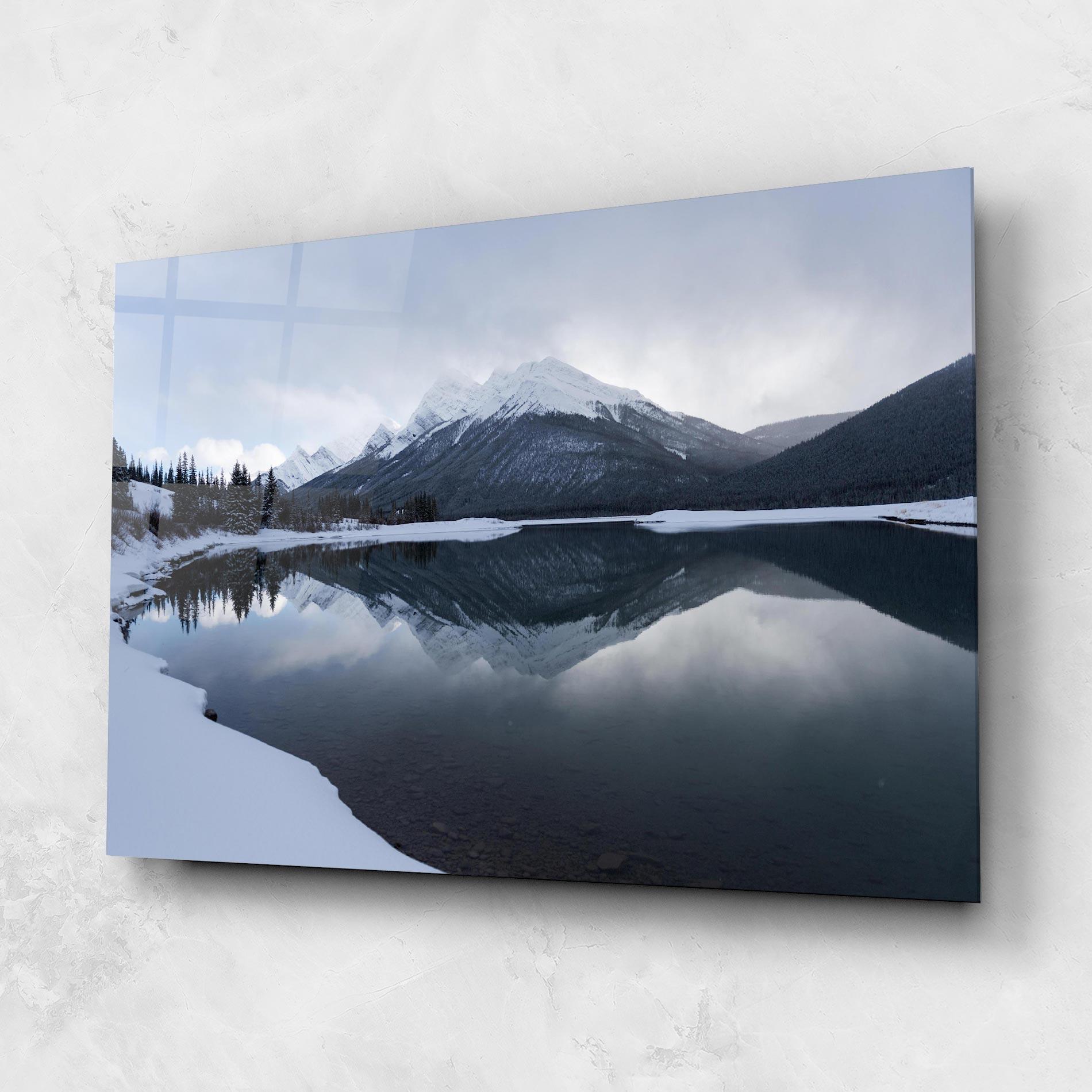 Glasbild Grey Lake mockup 1
