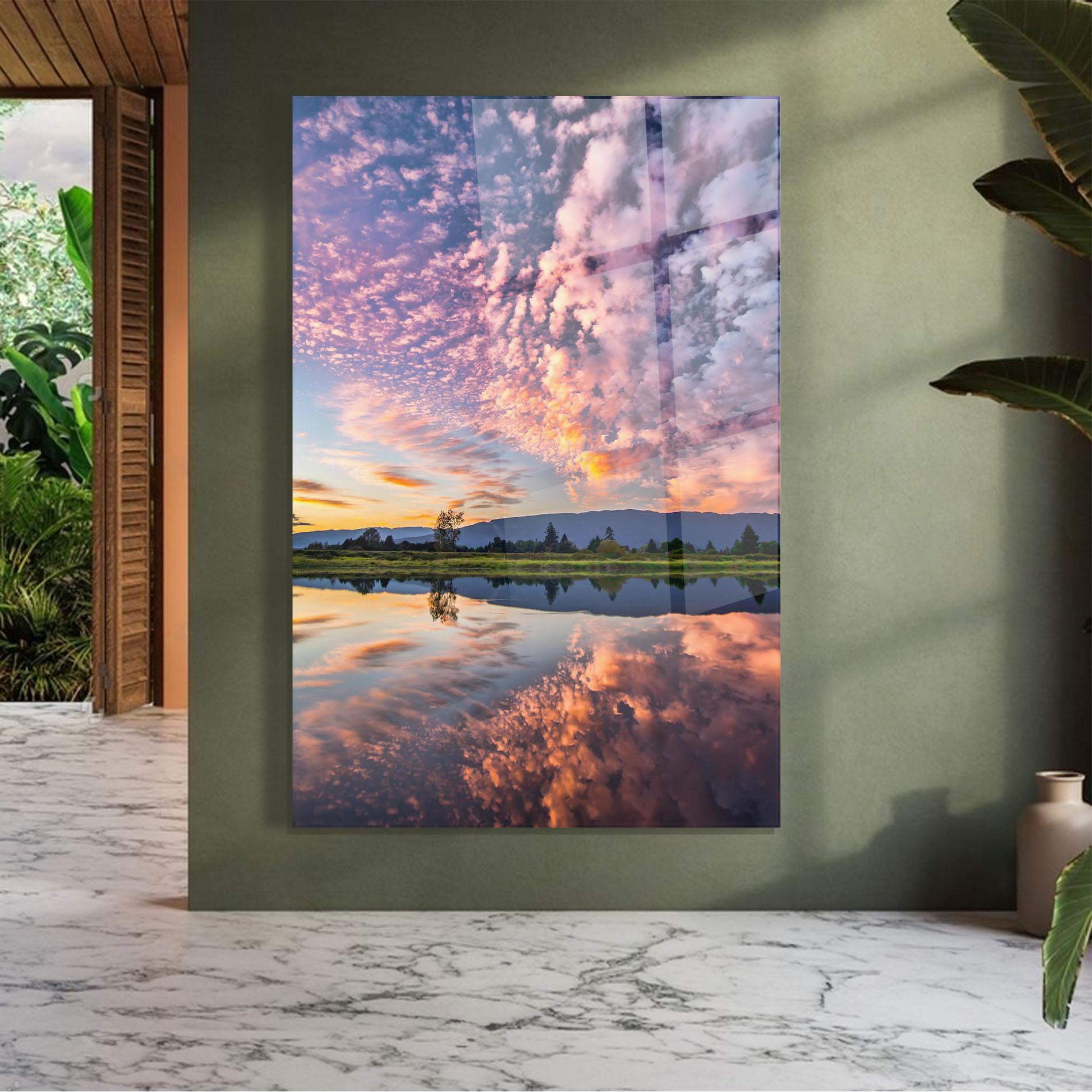Glasbild Beautiful Sky mockup 7