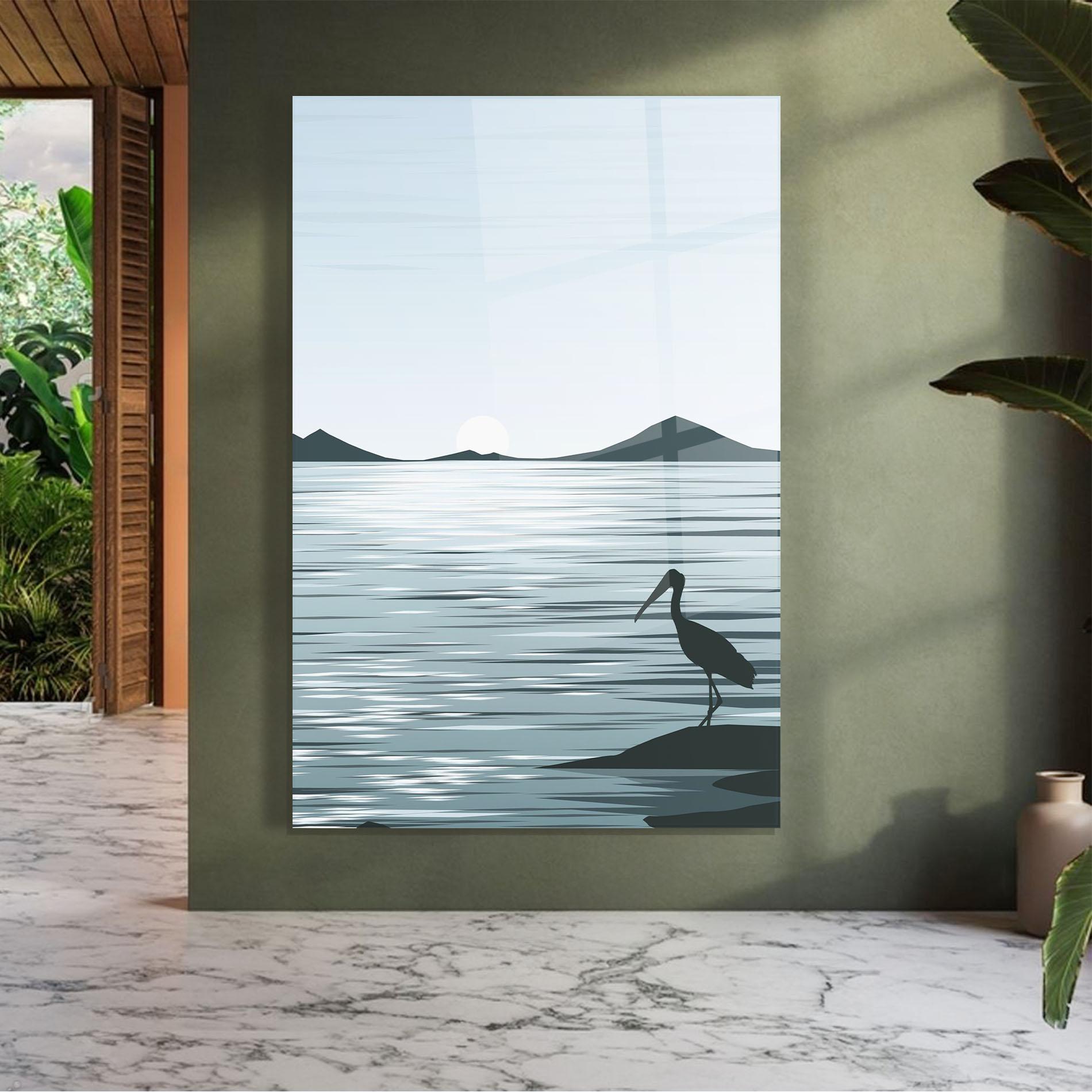 Glasbild Sparkling Lake mockup 7