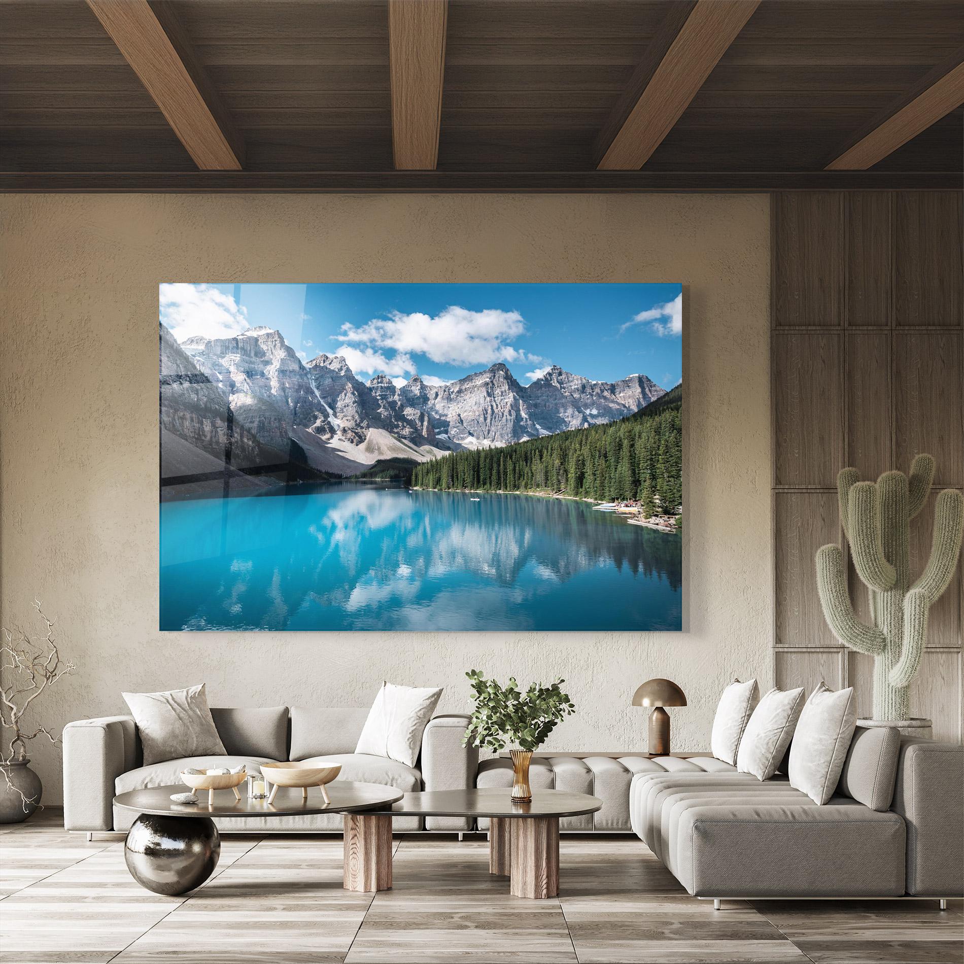 Glasbild Beautiful Lake Canada mockup 8