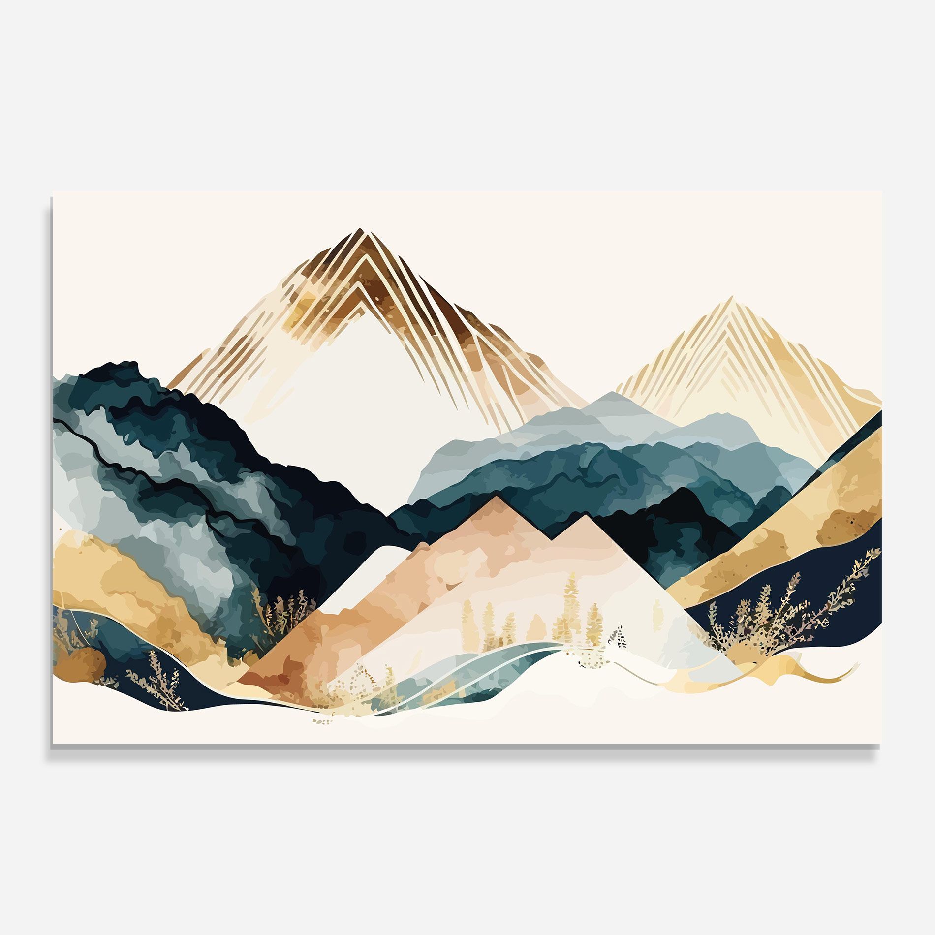 Gold Green Mountain mockup 0