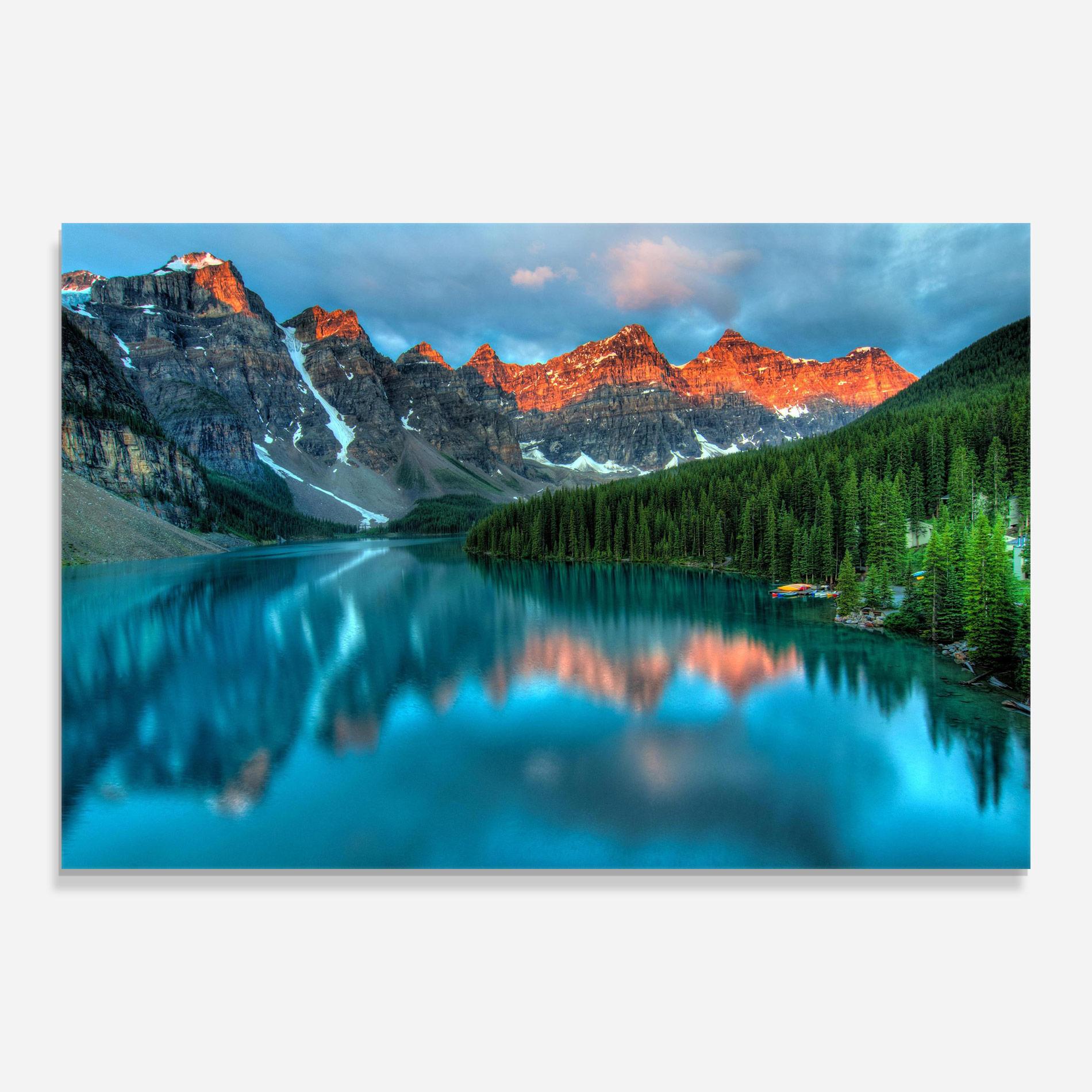 Glasbild Lake Reflection mockup 0