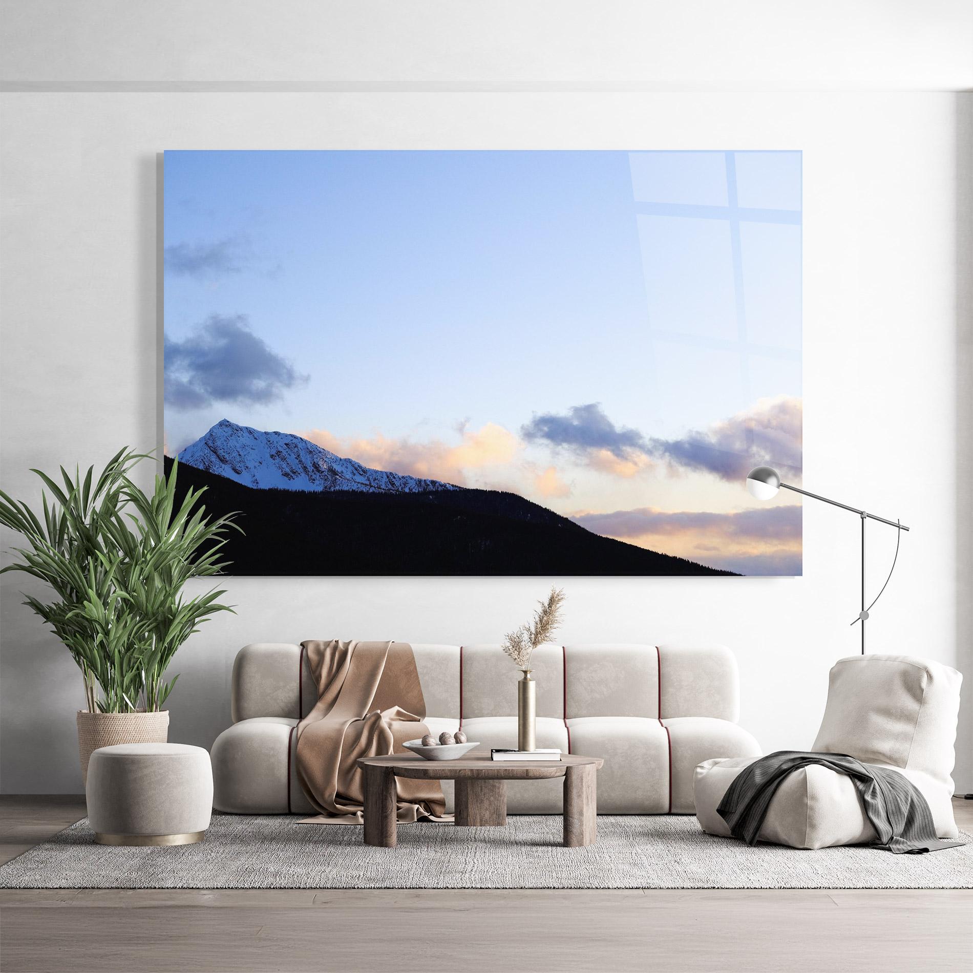 Glasbild Cloud Sky Mountain mockup 9