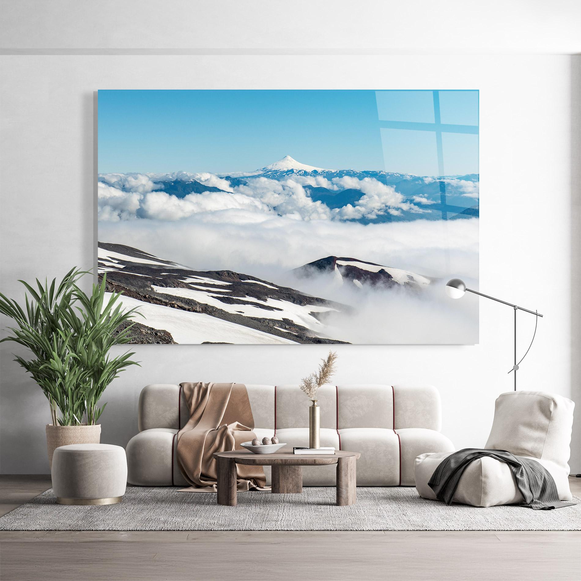 Glasbild Cloudy High View mockup 9