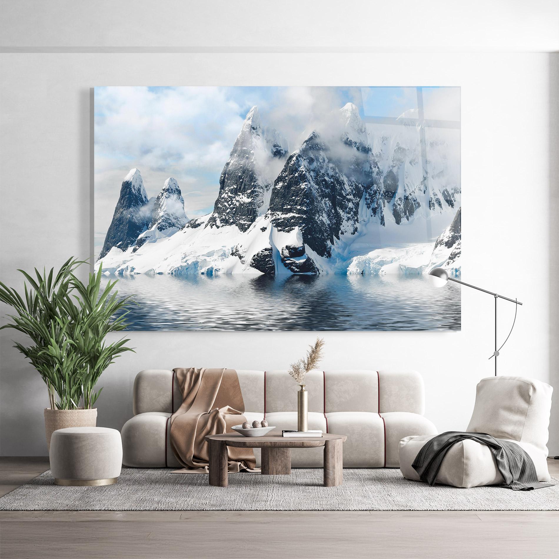 Glasbild Glacial Mountains mockup 9