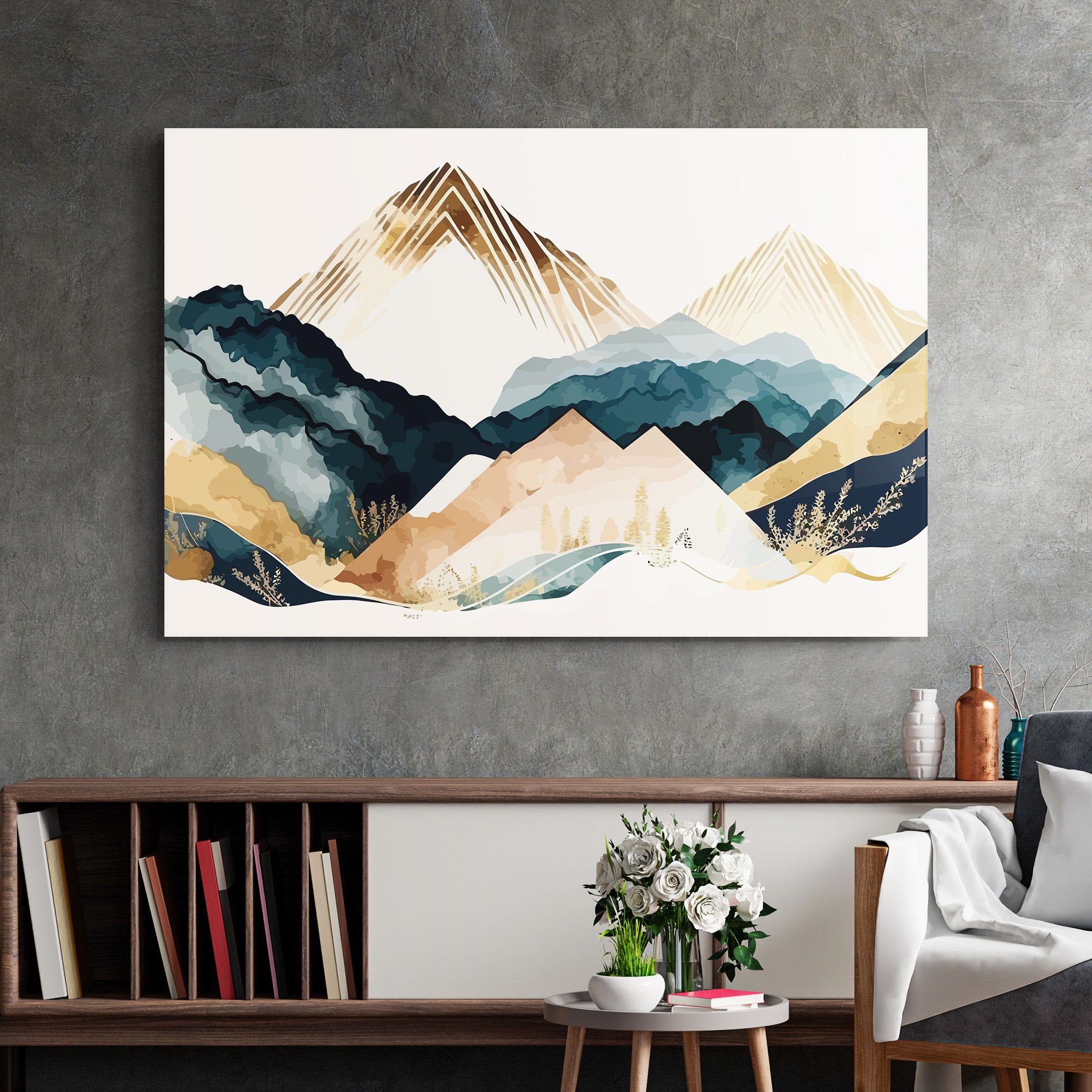 Gold Green Mountain mockup 2