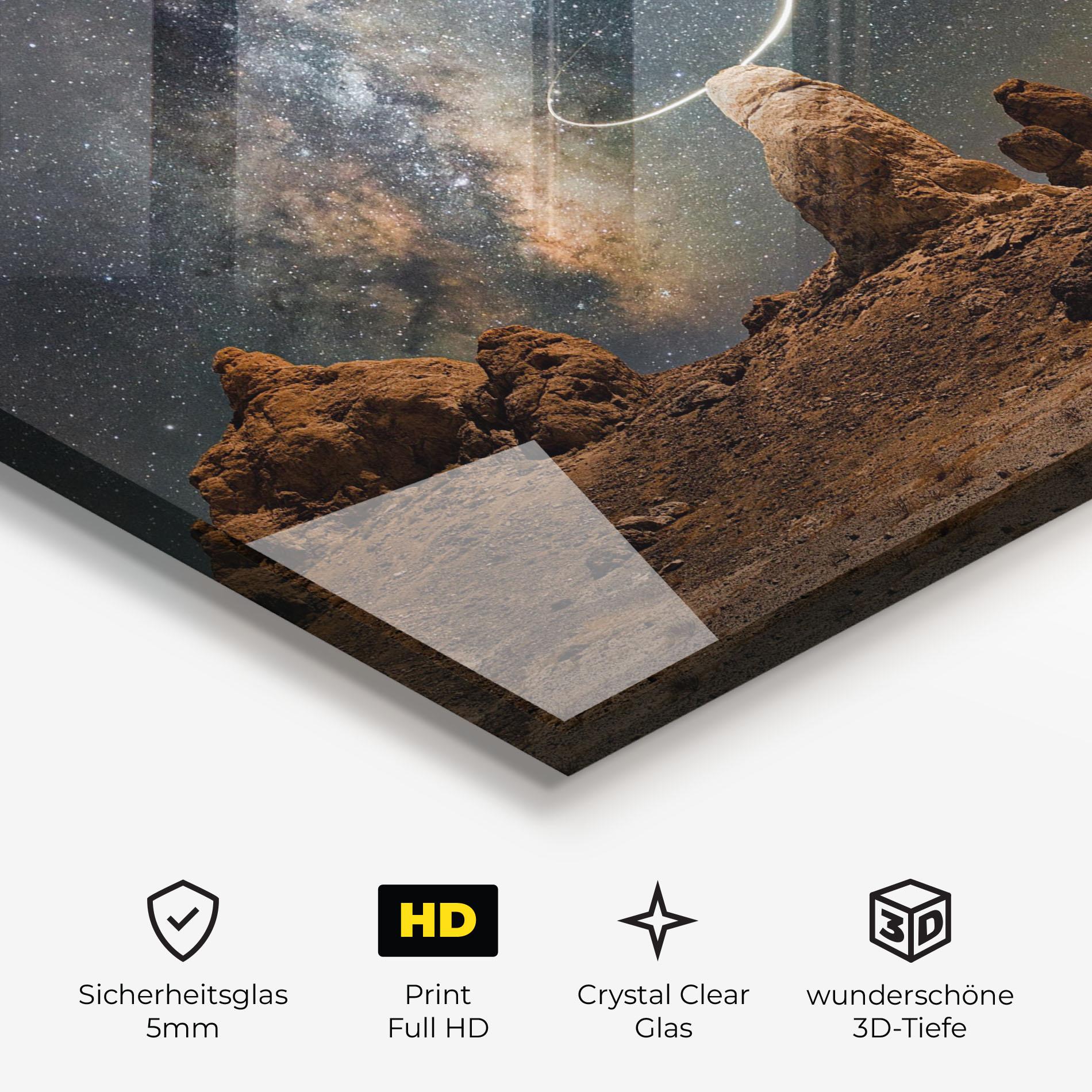 Glasbild Galactic Stones mockup 3