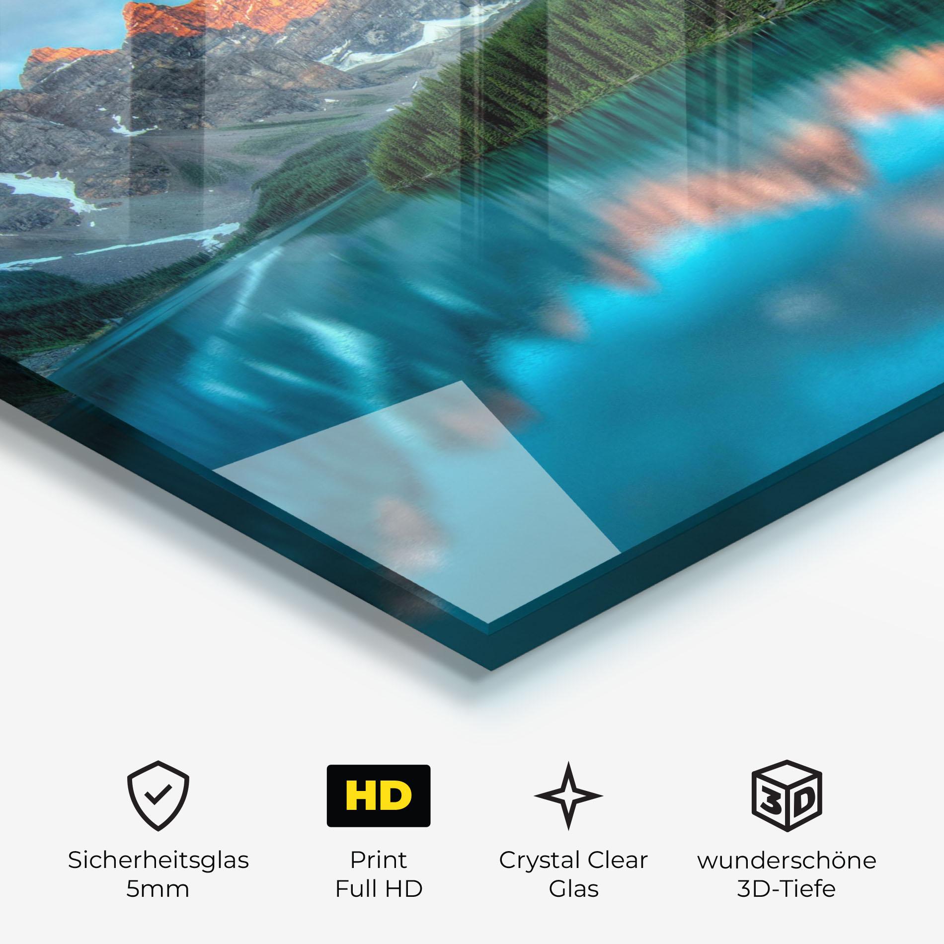 Glasbild Lake Reflection mockup 3