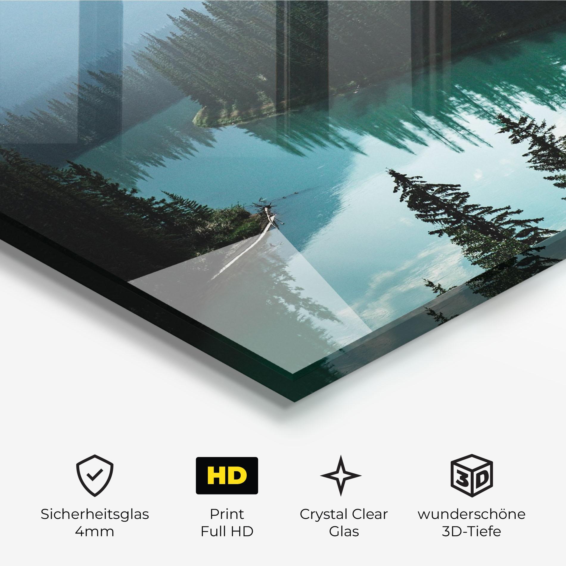 Glasbild Crystal Lake mockup 3