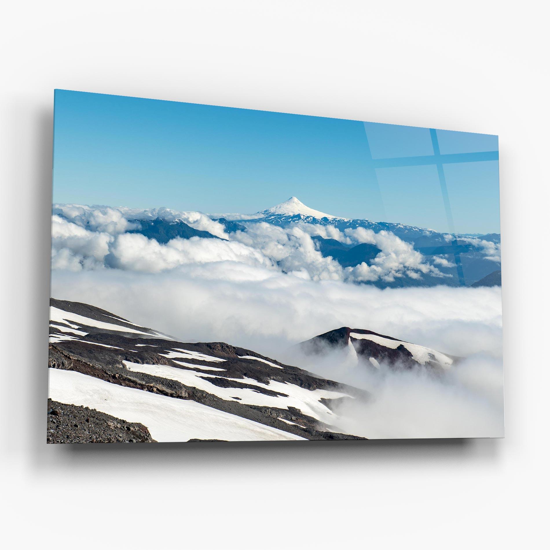 Glasbild Cloudy High View mockup 6