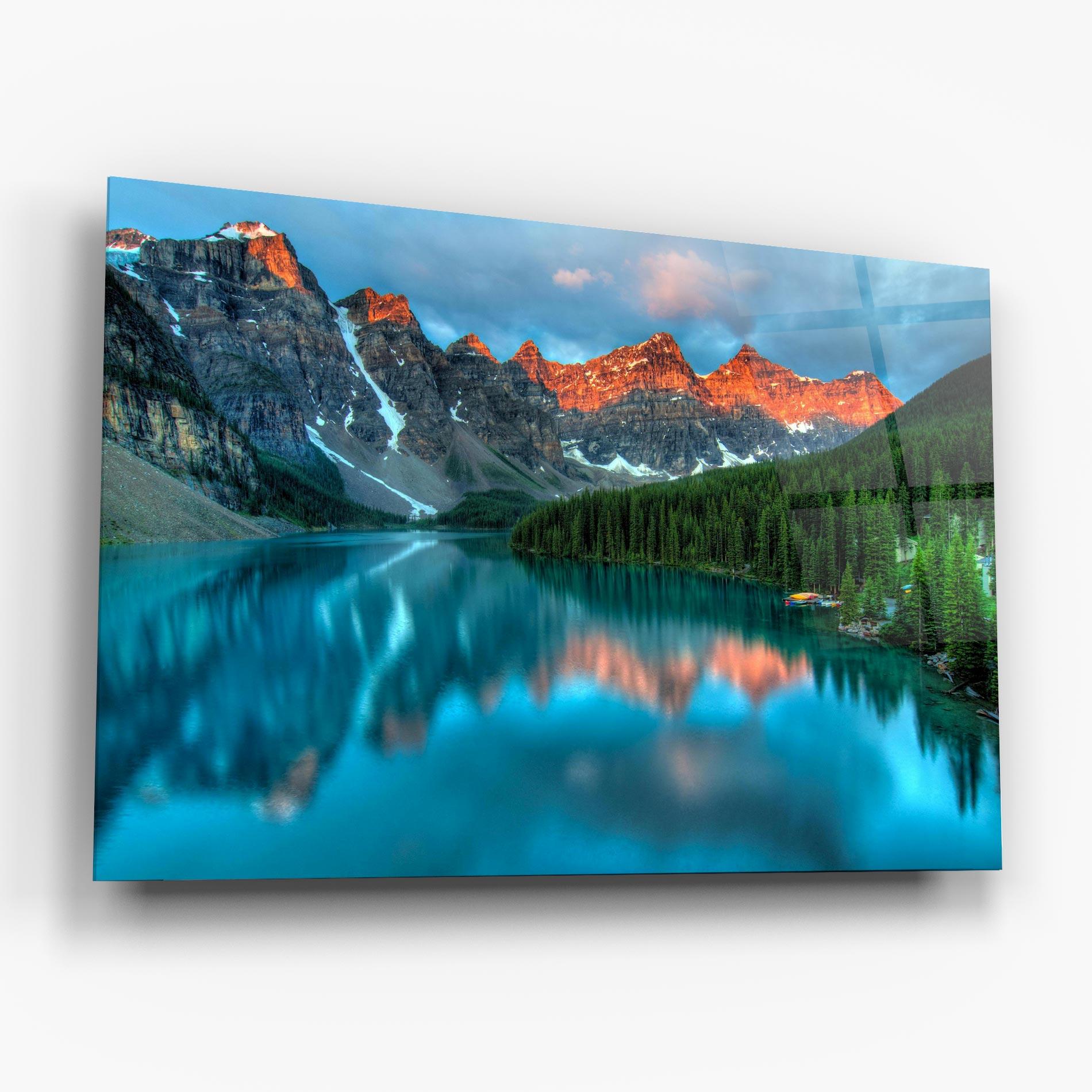Glasbild Lake Reflection mockup 6