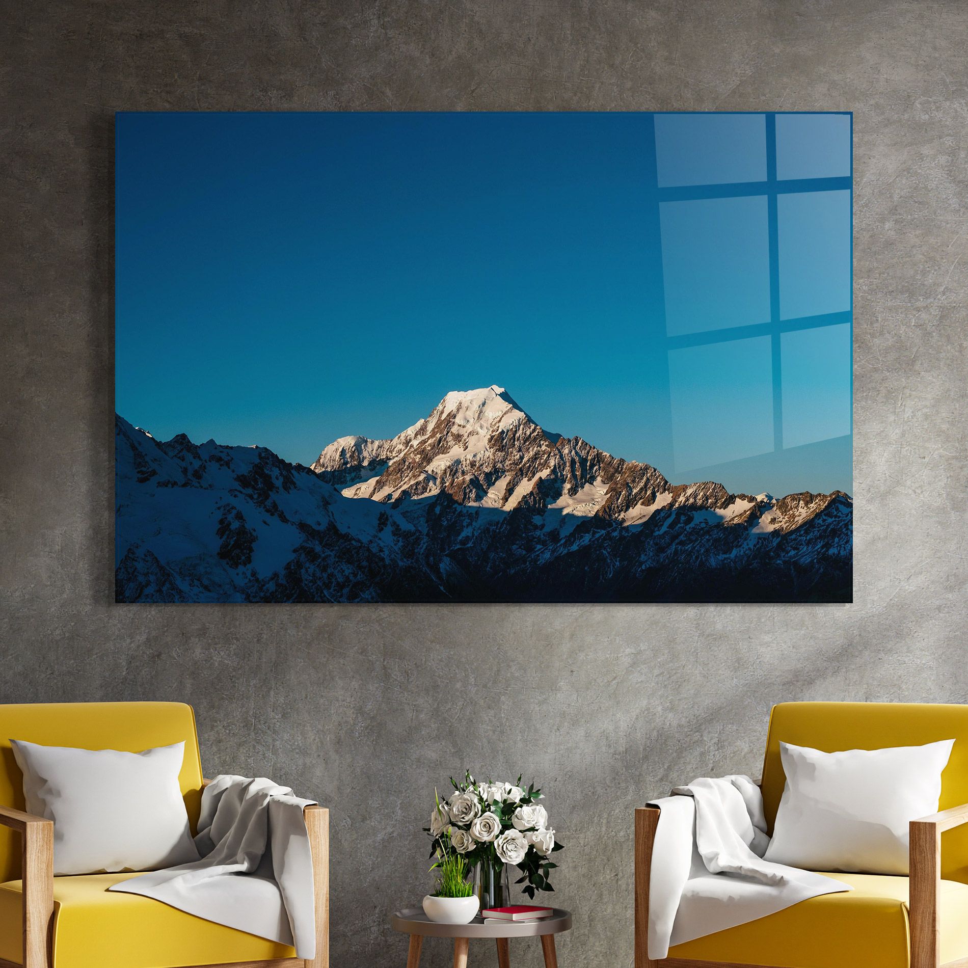 Blue Snowy Mountain mockup 4