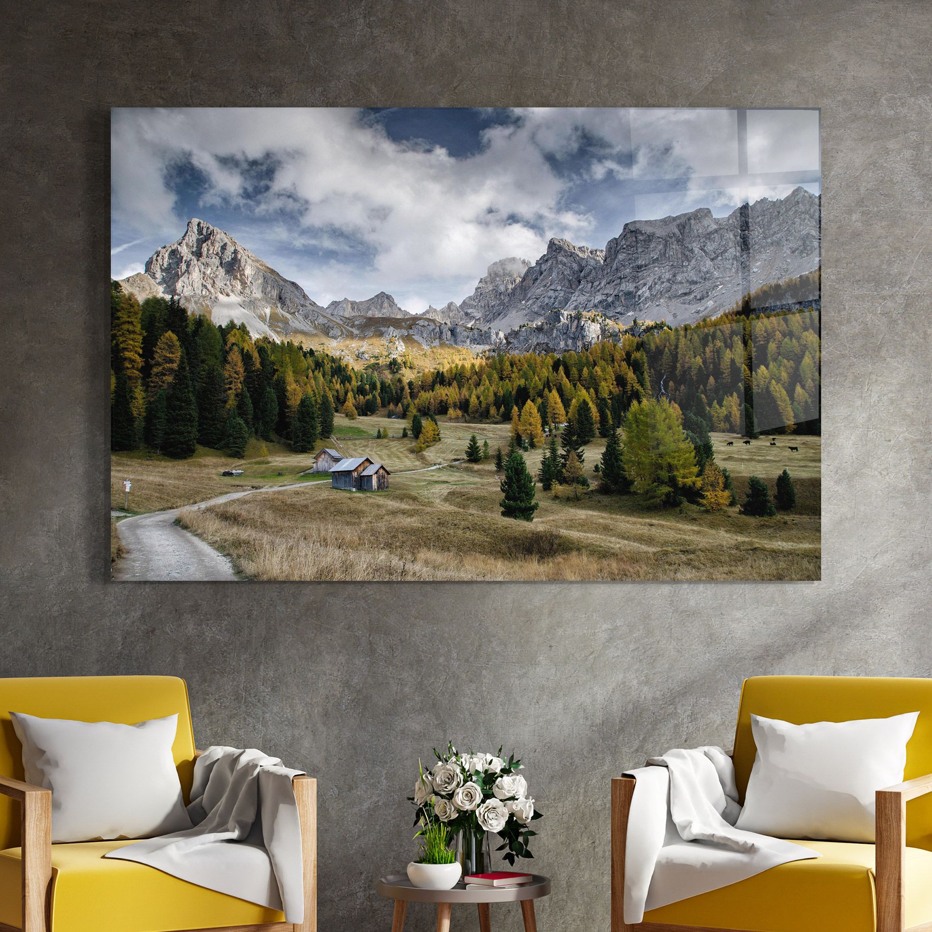 Cloudy Mountains View mockup 4