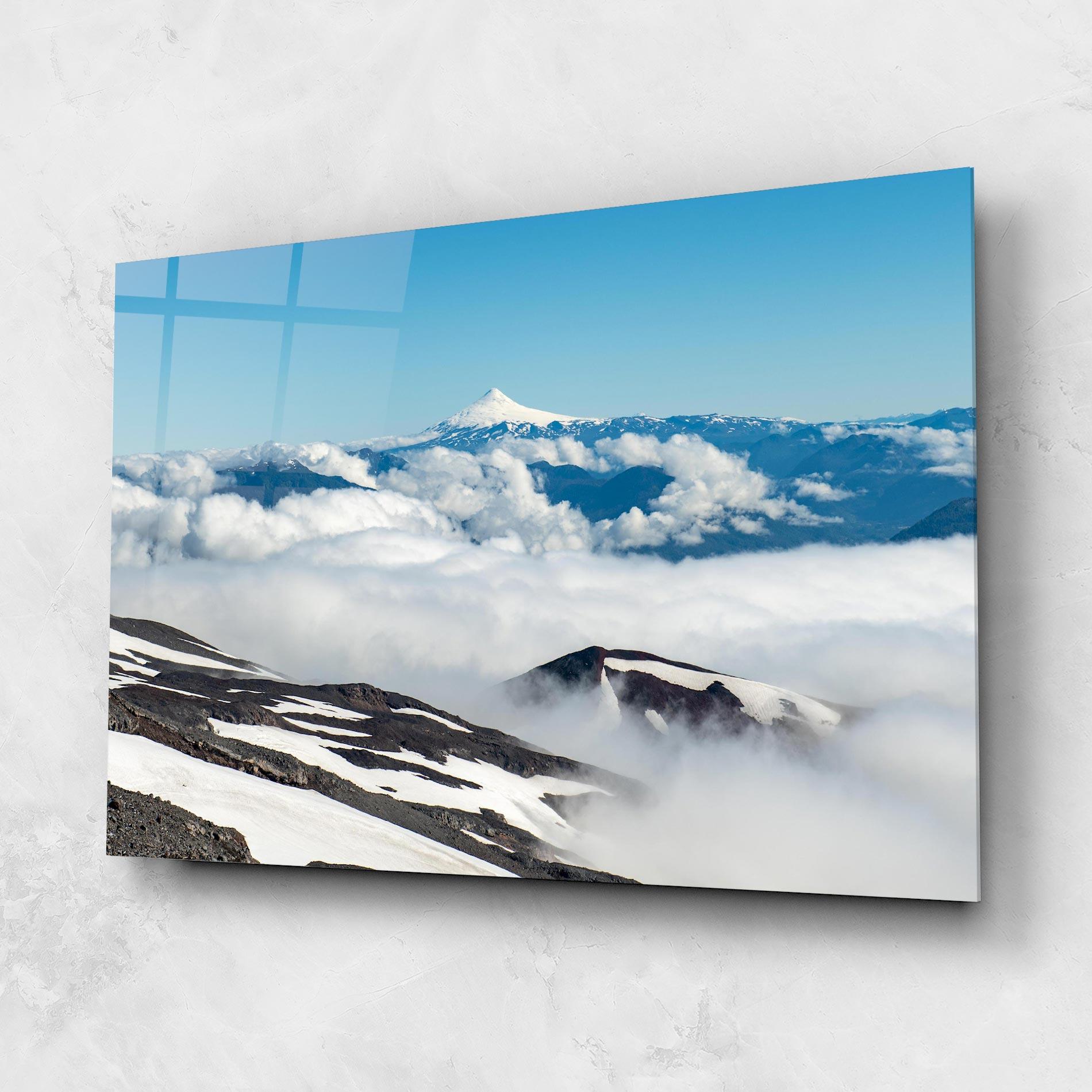Glasbild Cloudy High View mockup 1