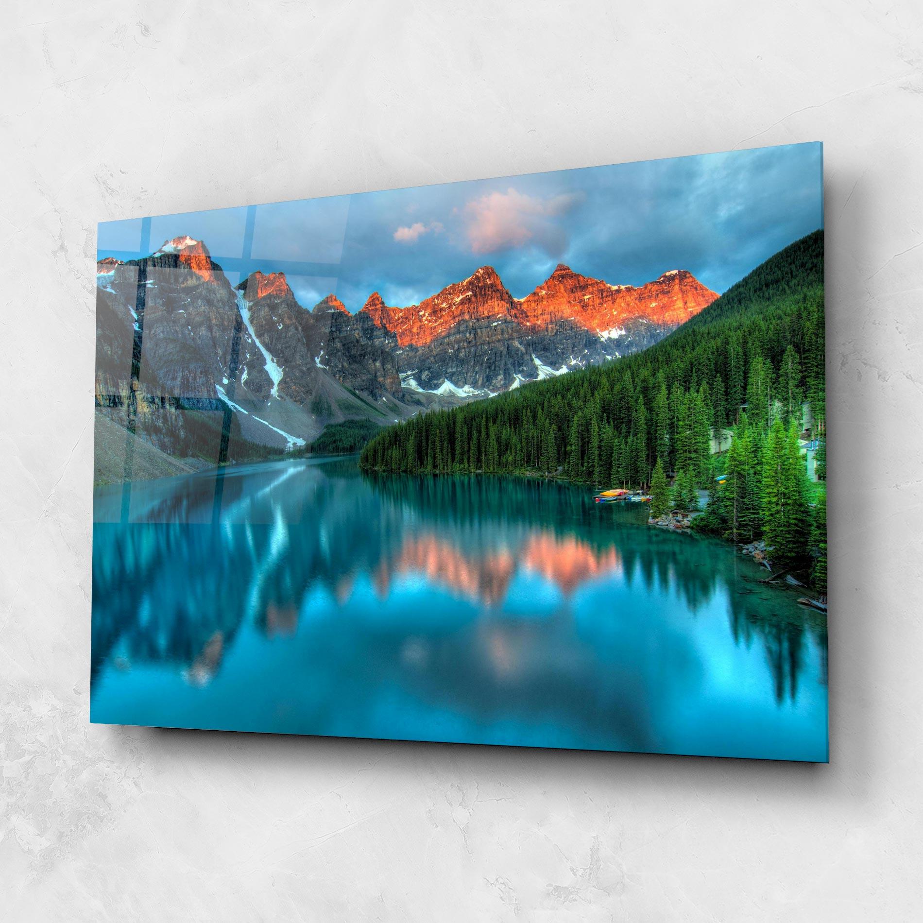 Glasbild Lake Reflection mockup 1