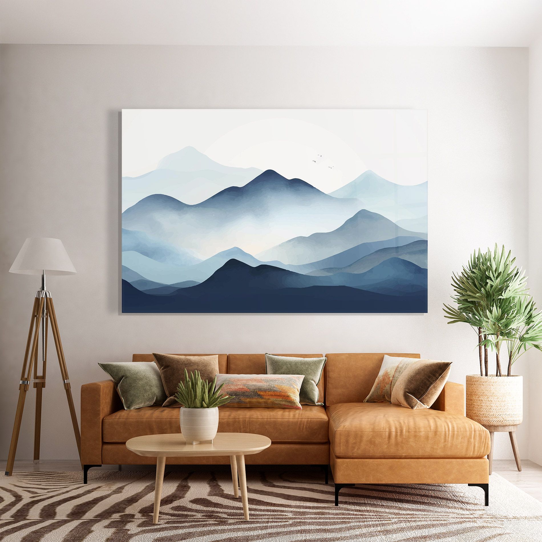 Blue Foggy Mountain mockup 7