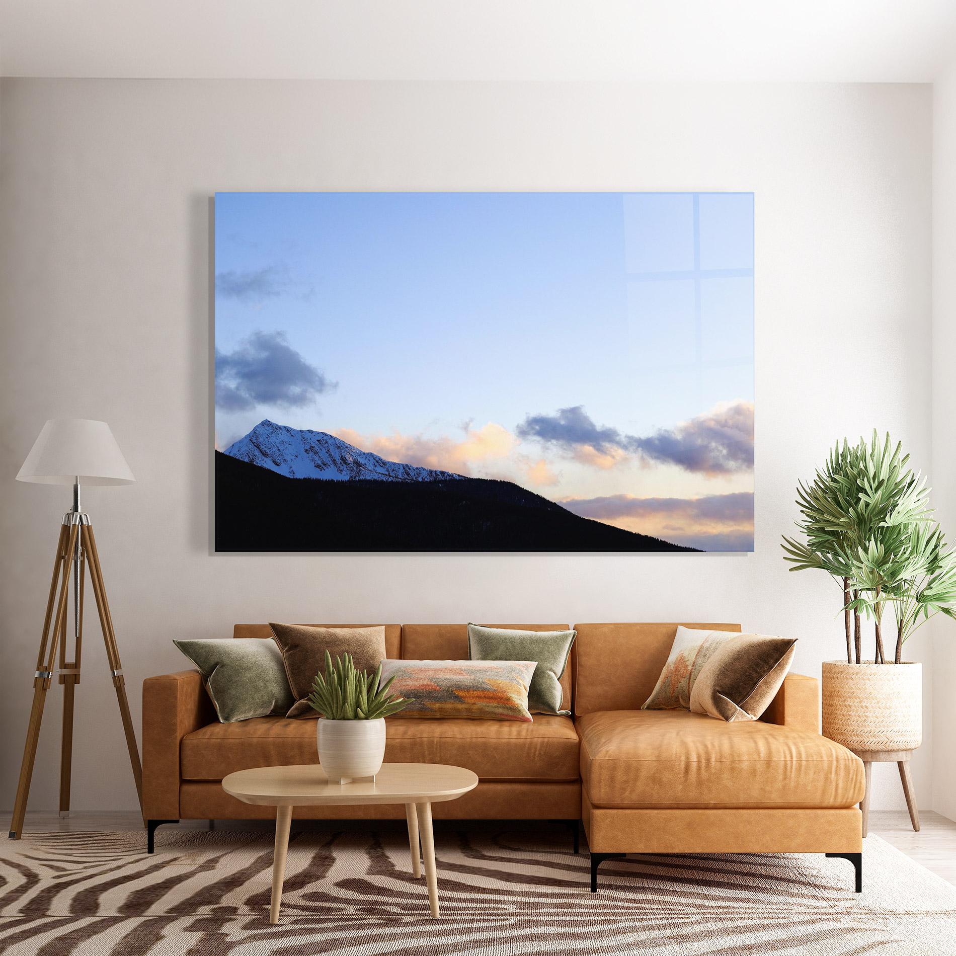 Glasbild Cloud Sky Mountain mockup 7