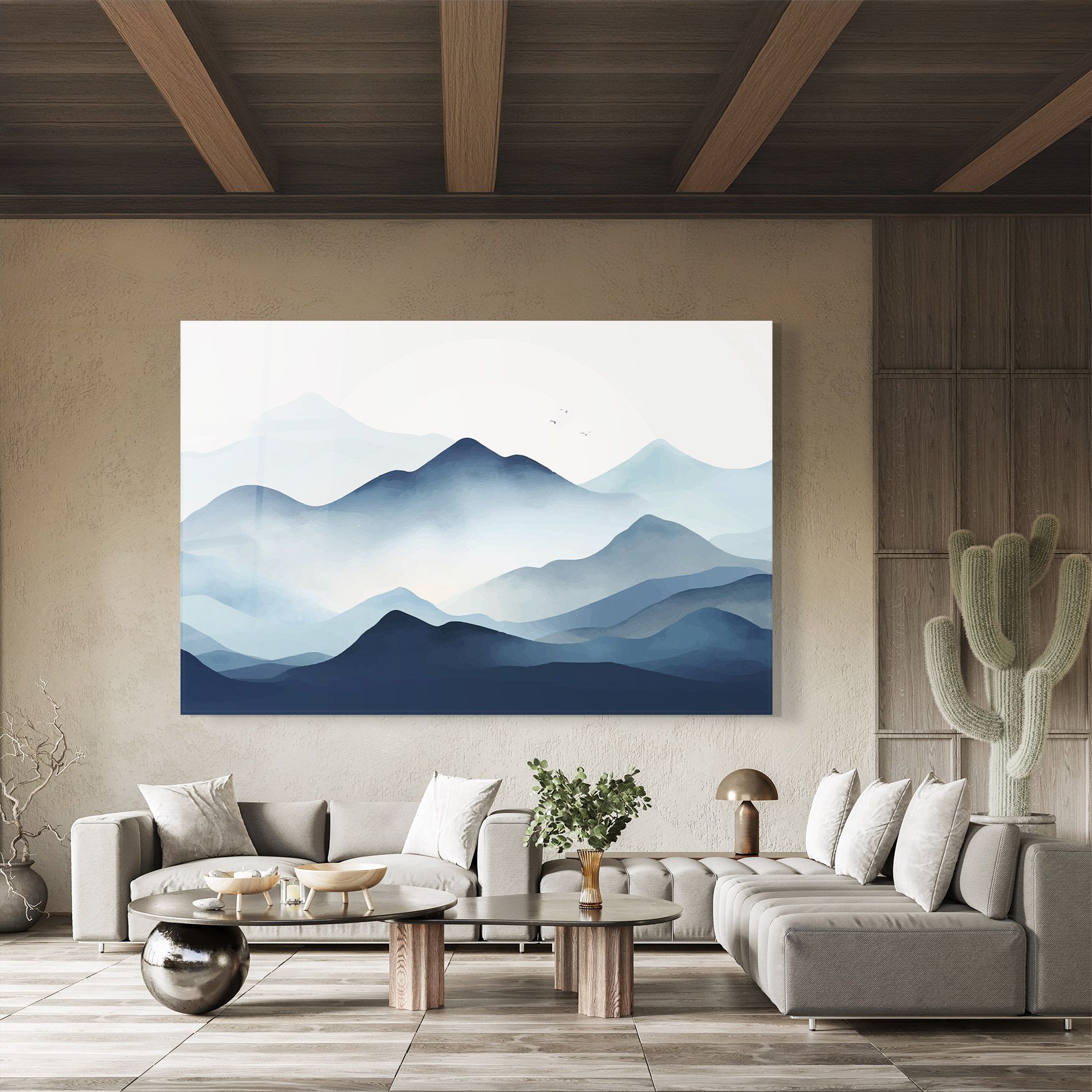 Blue Foggy Mountain mockup 8