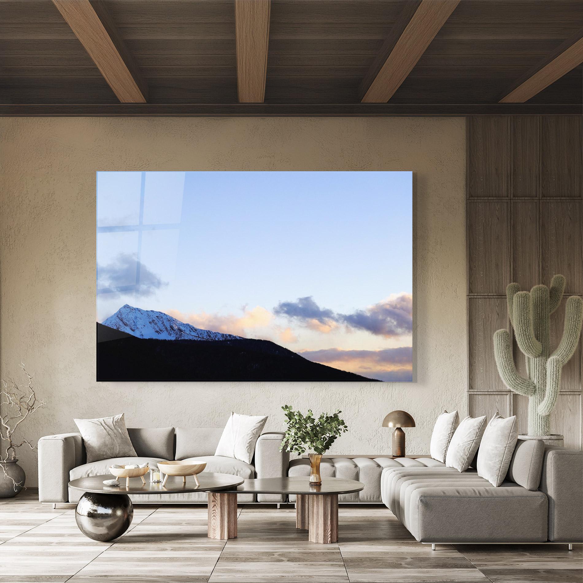 Glasbild Cloud Sky Mountain mockup 8