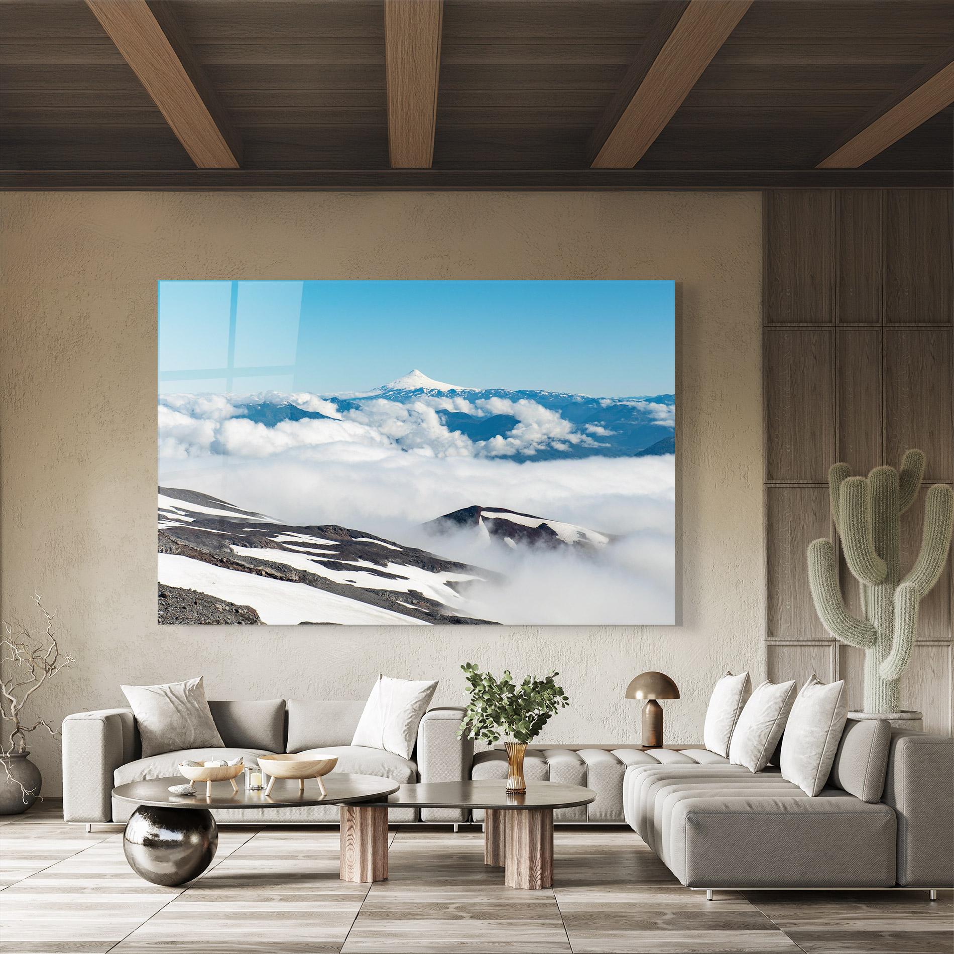 Glasbild Cloudy High View mockup 8