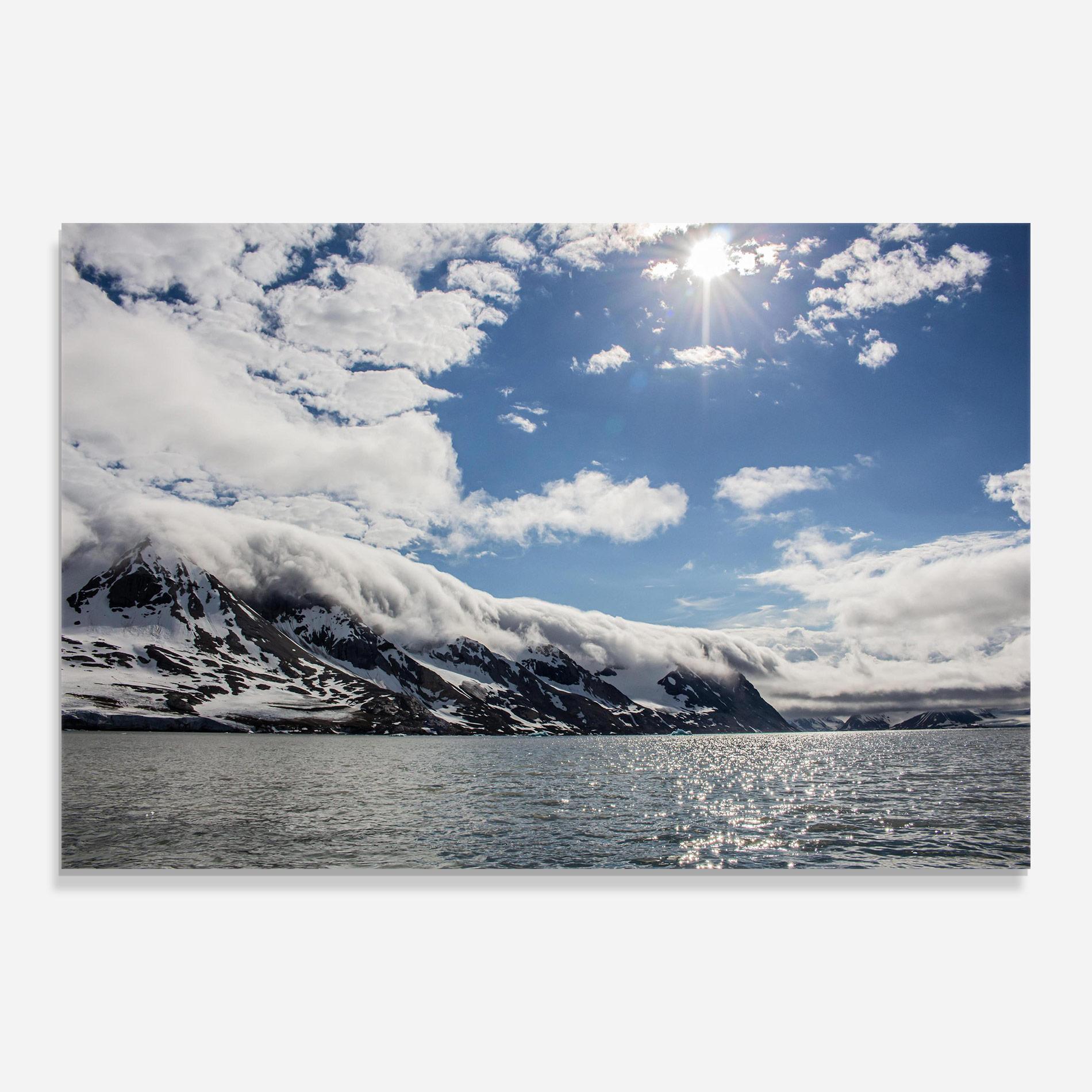 Glasbild Clouds Over Ice mockup 0