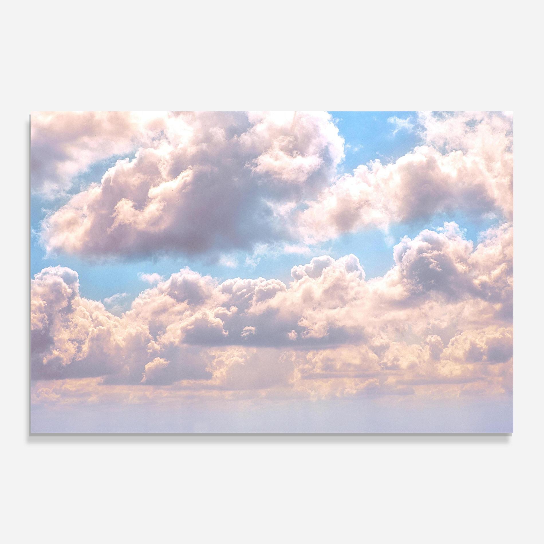 Glasbild Dreamy Clouds mockup 0