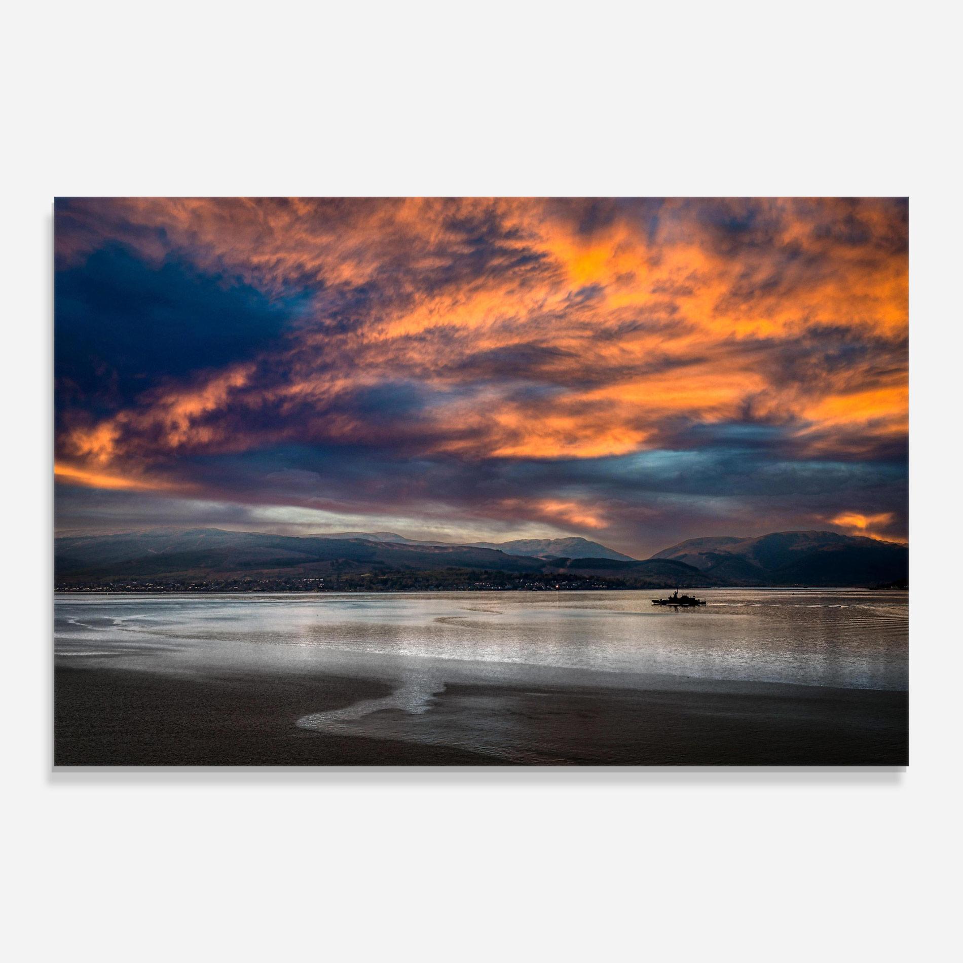Glasbild Purple Blue Sky View mockup 0