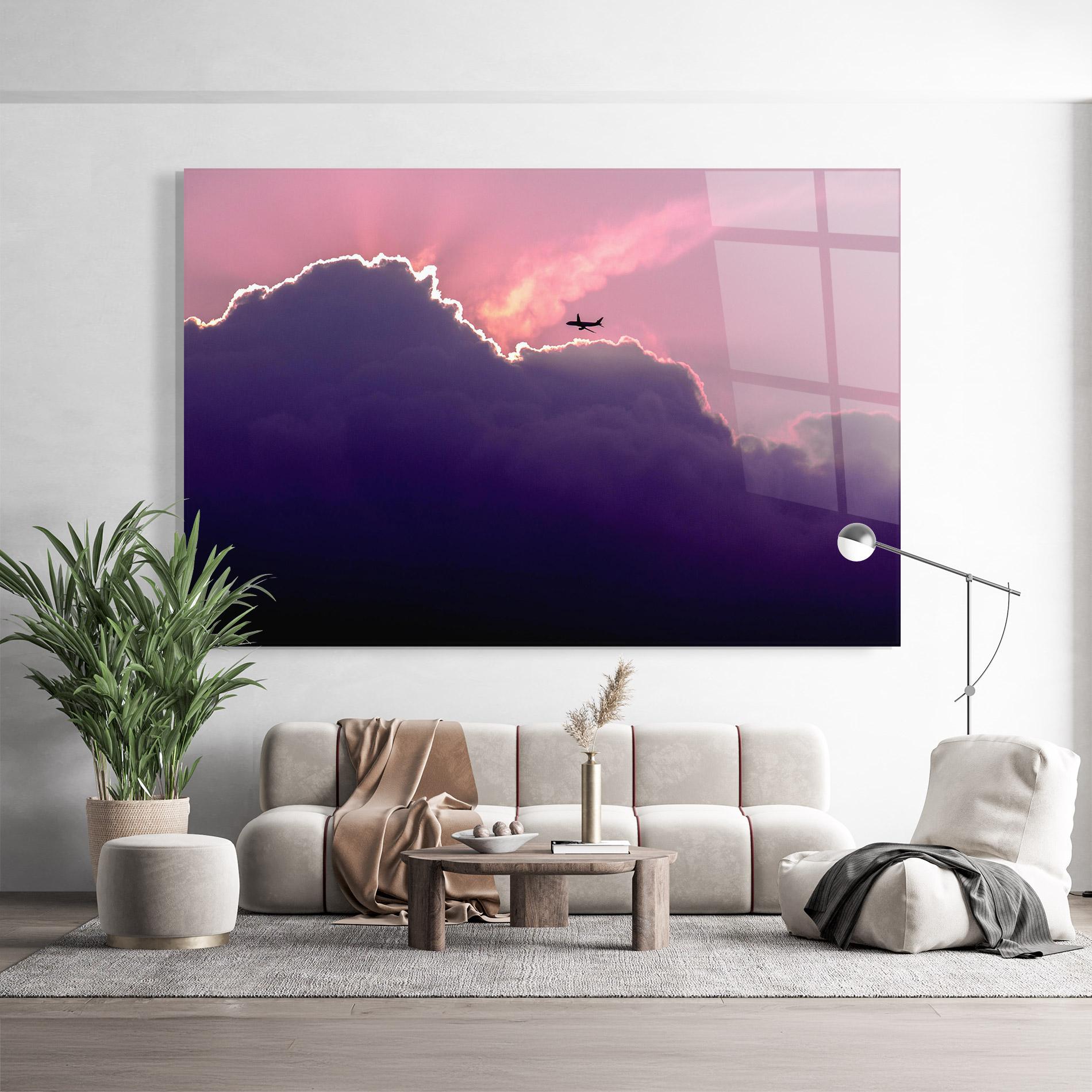 Glasbild Big Purple Cloud mockup 9