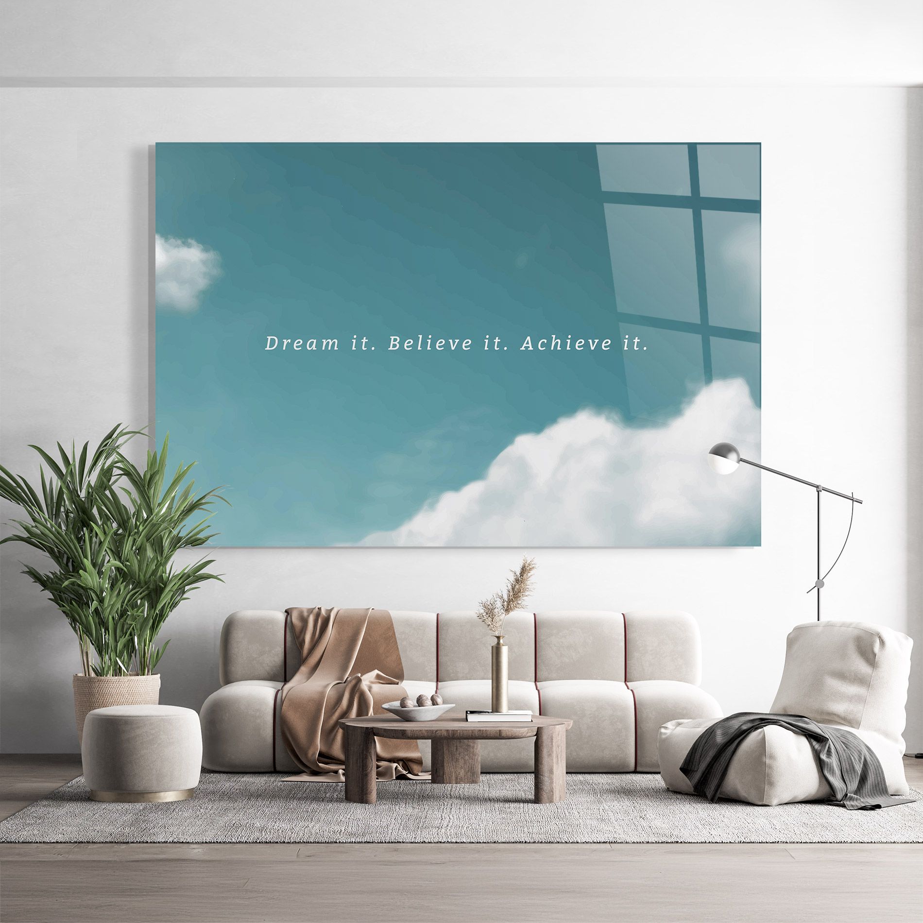 Clouds Text Green mockup 9