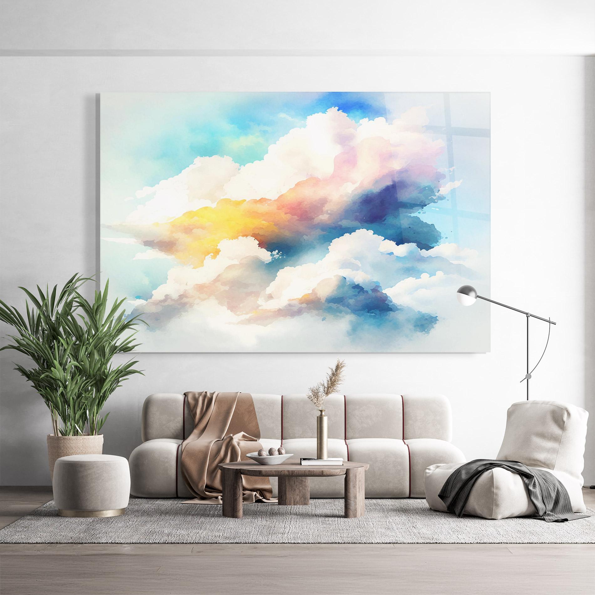 Glasbild Dreamy Cloud mockup 9