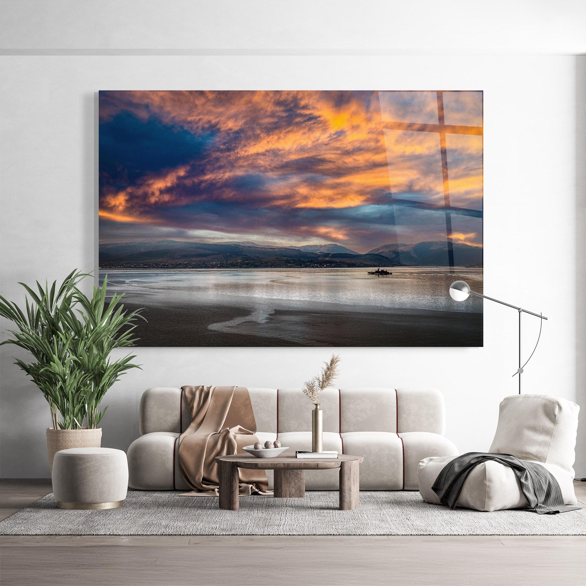 Glasbild Purple Blue Sky View mockup 9