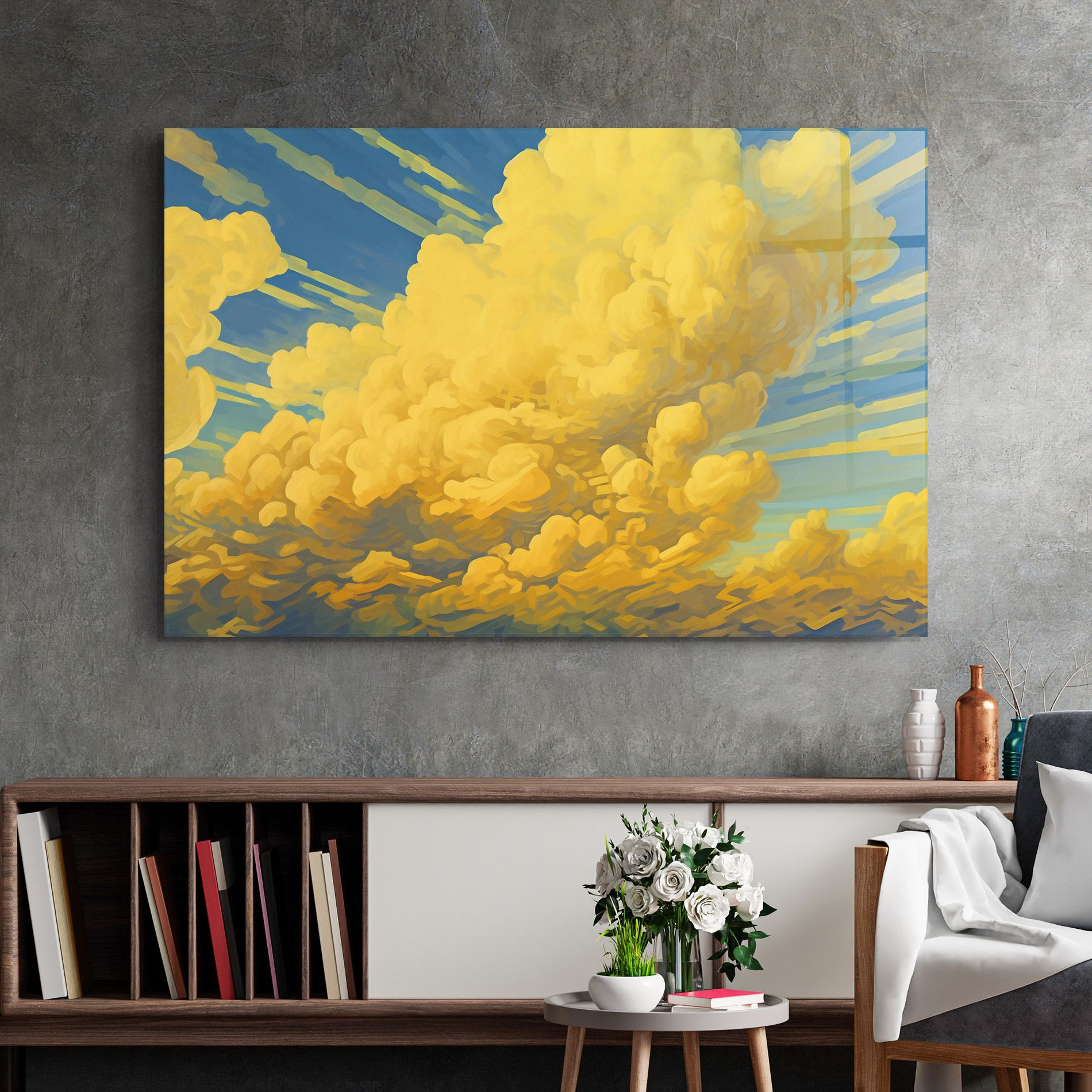 Big Yellow Cloud Art mockup 2