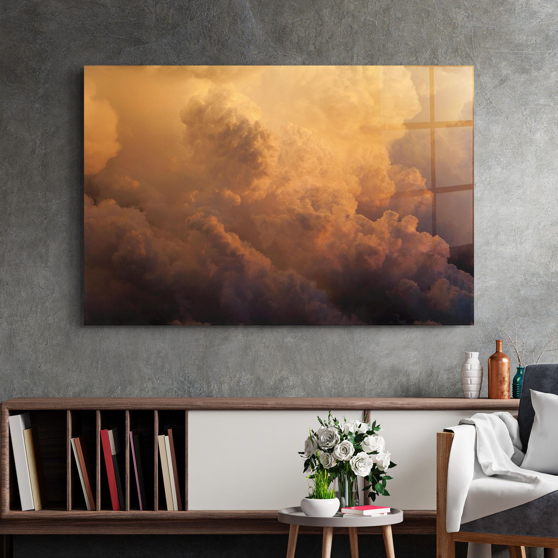 Brown Orange Clouds mockup 2
