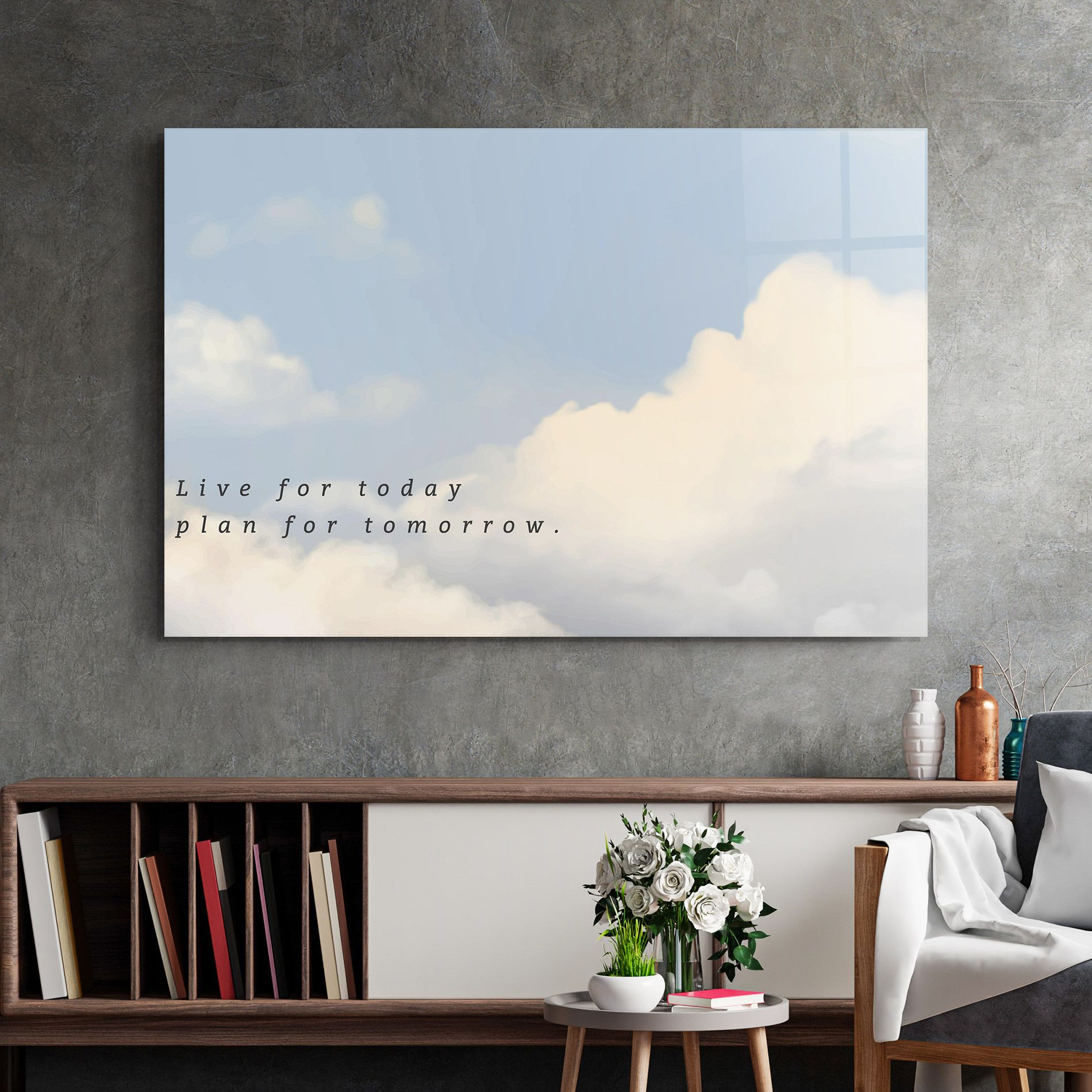 Clouds Text Blue mockup 2