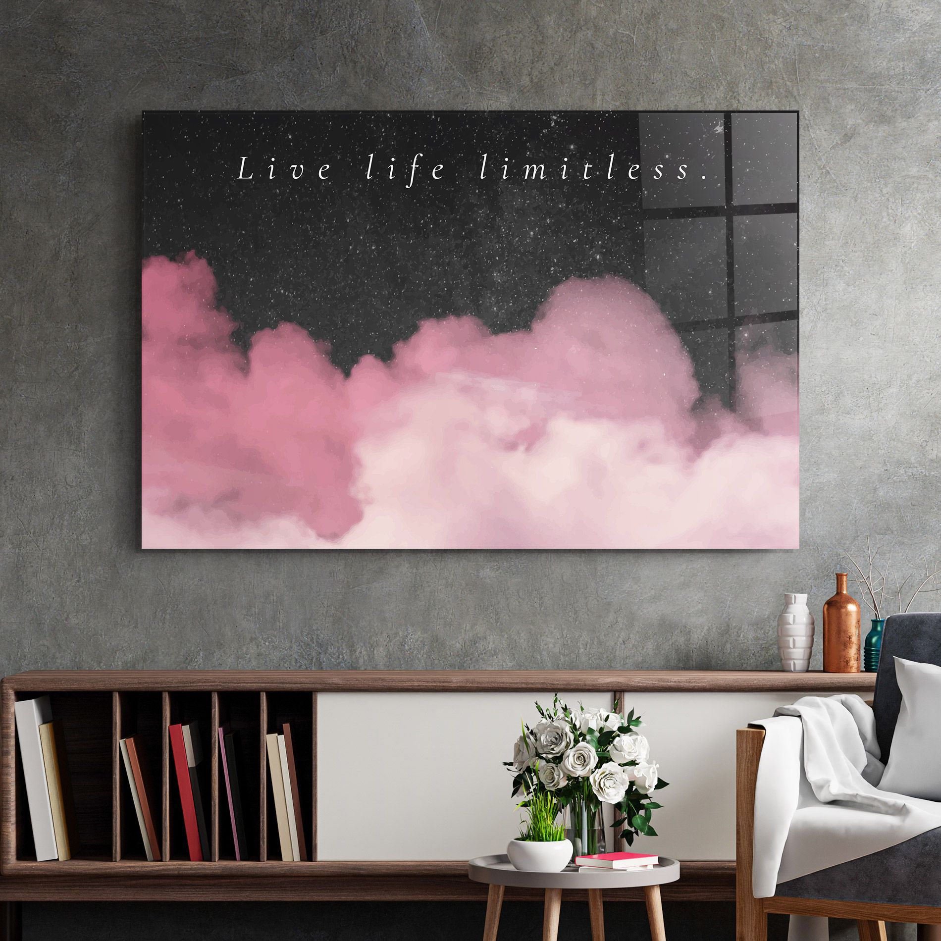 Clouds Text Pink mockup 2