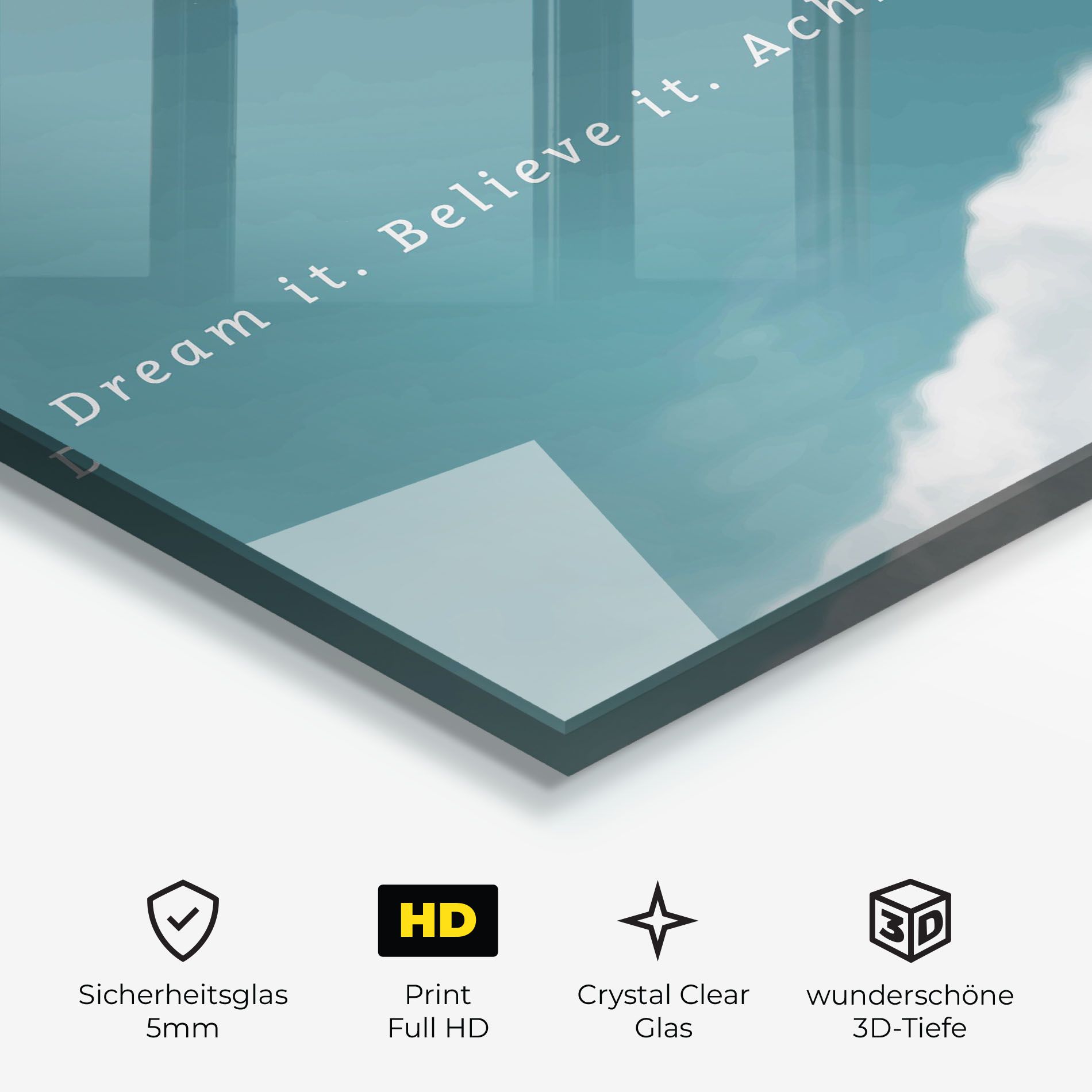 Clouds Text Green mockup 3