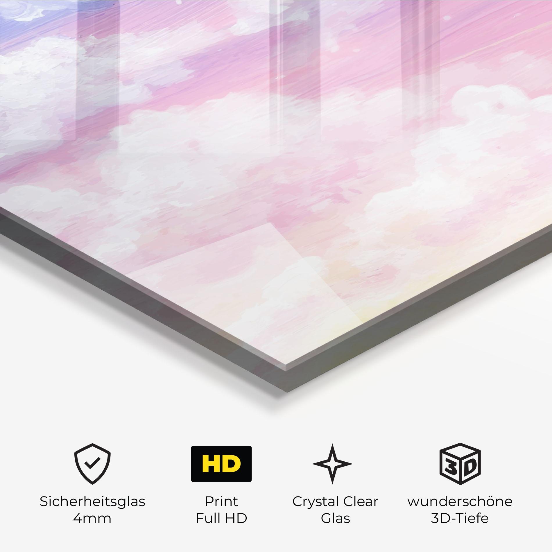 Glasbild Cloud Paint Texture mockup 3