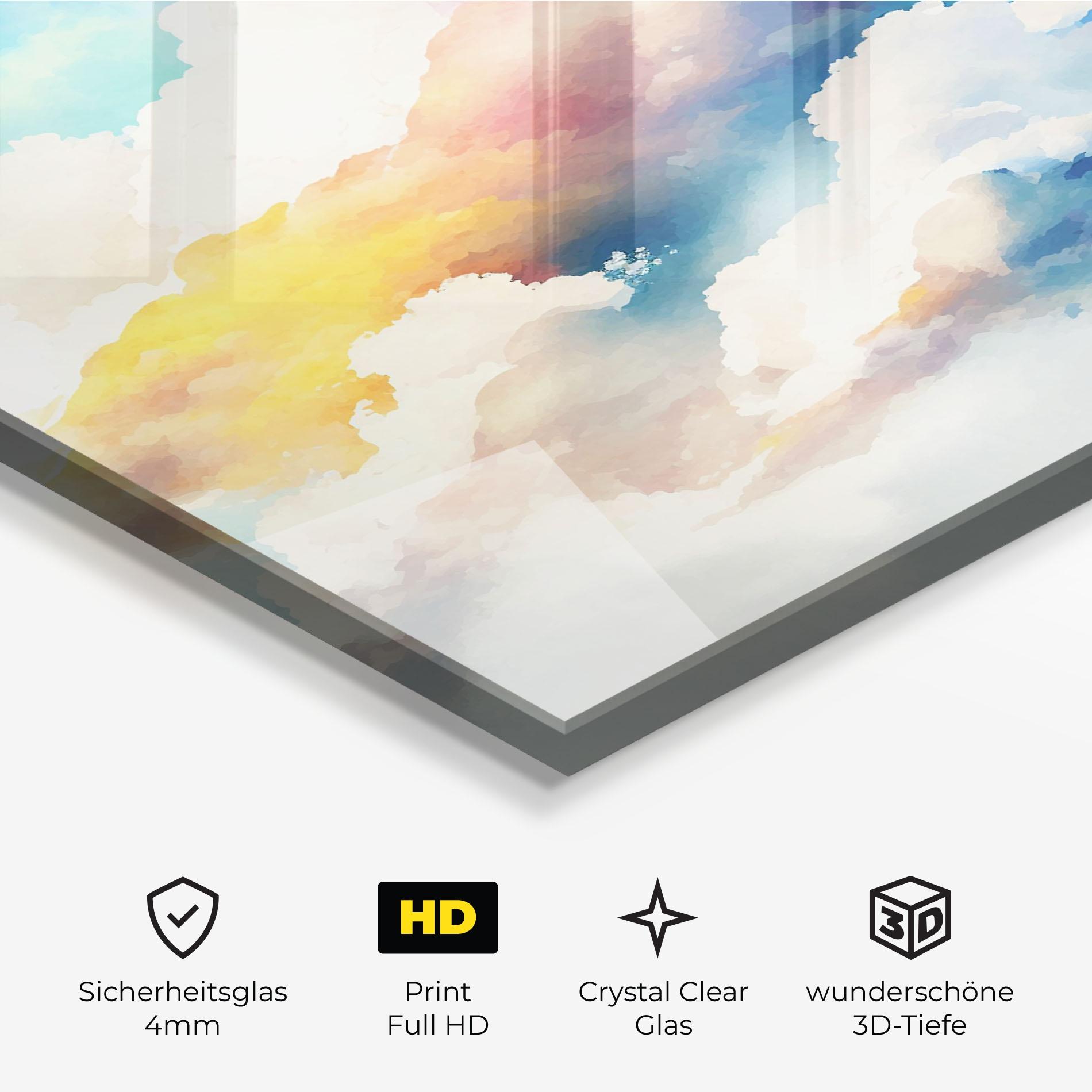 Glasbild Dreamy Cloud mockup 3