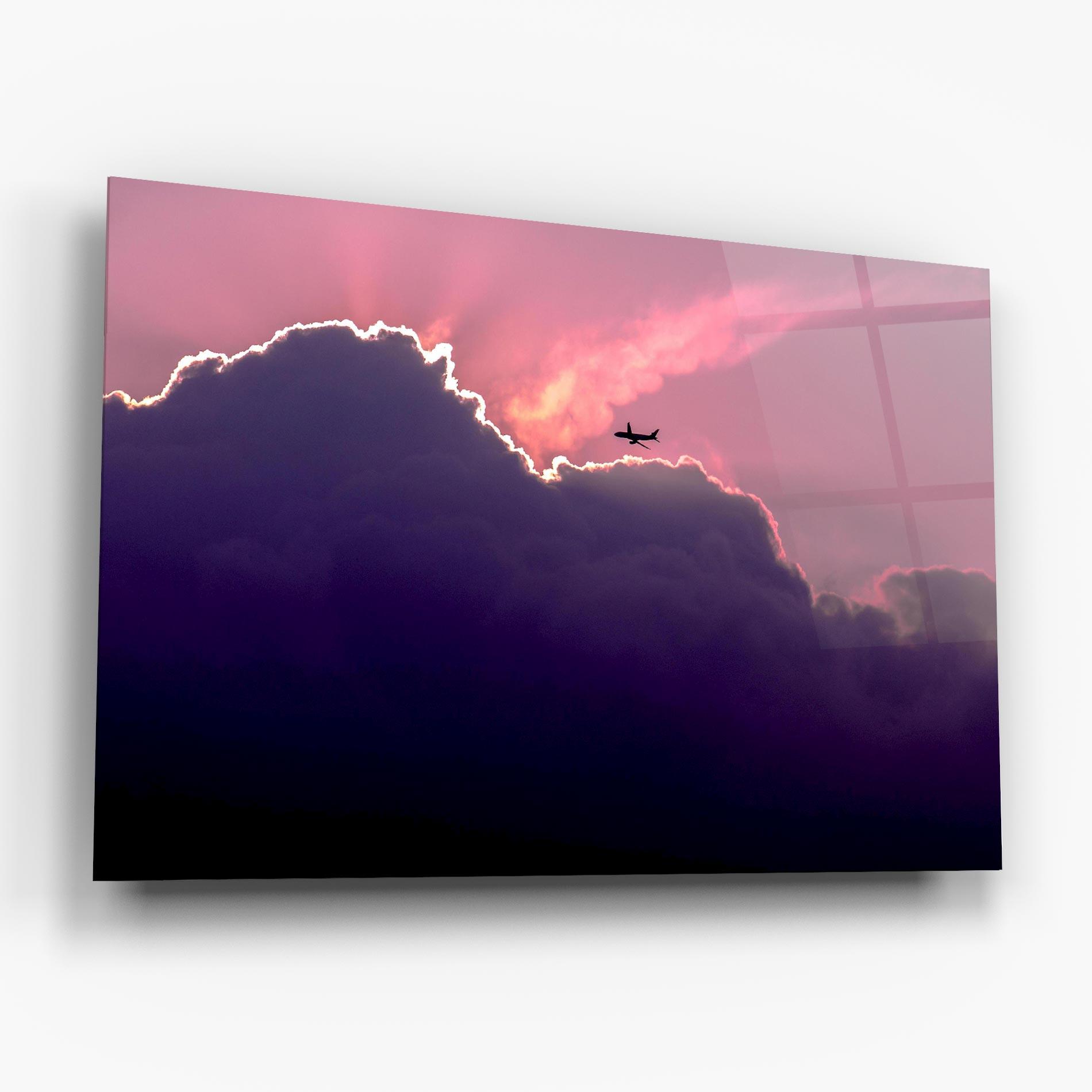 Glasbild Big Purple Cloud mockup 6
