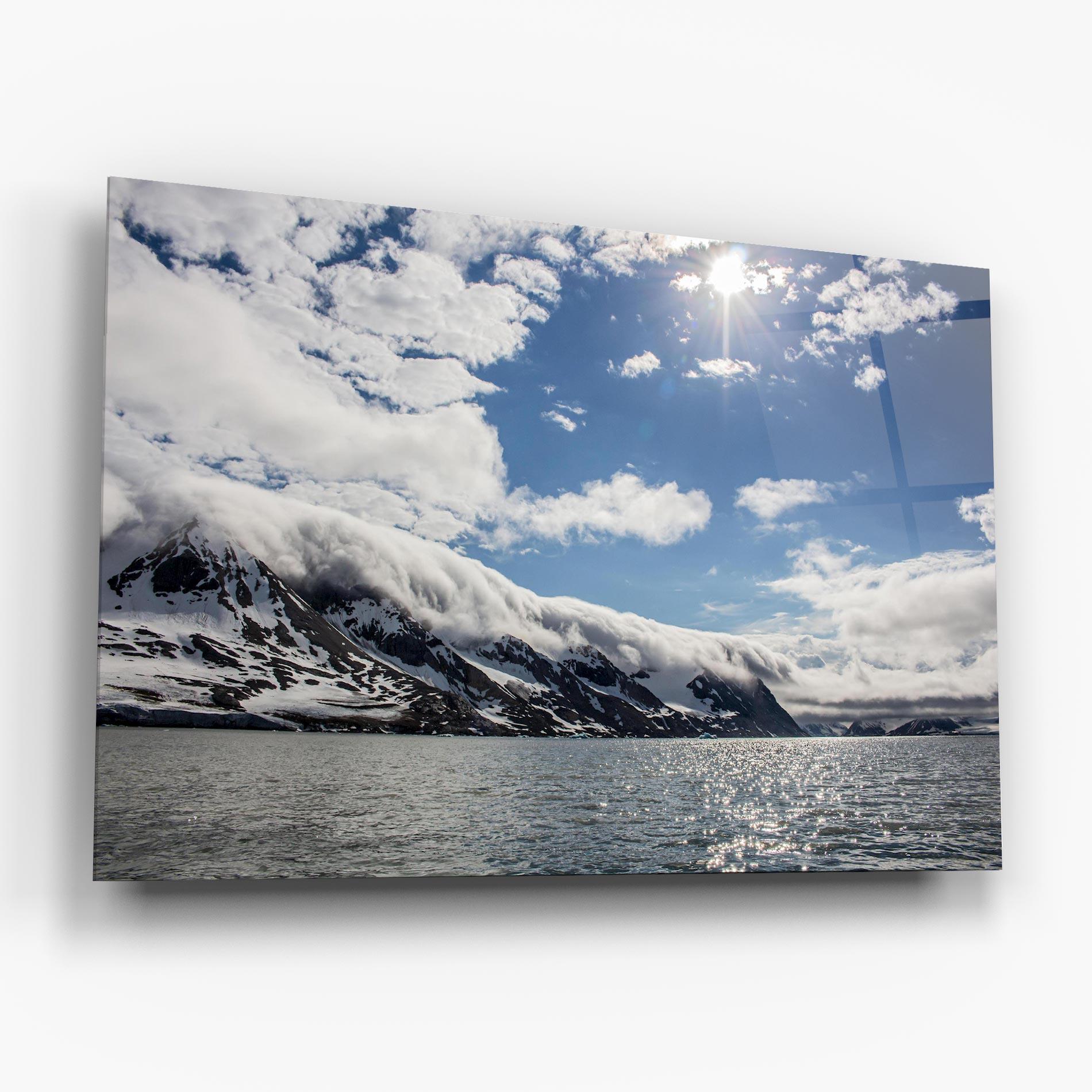 Glasbild Clouds Over Ice mockup 6