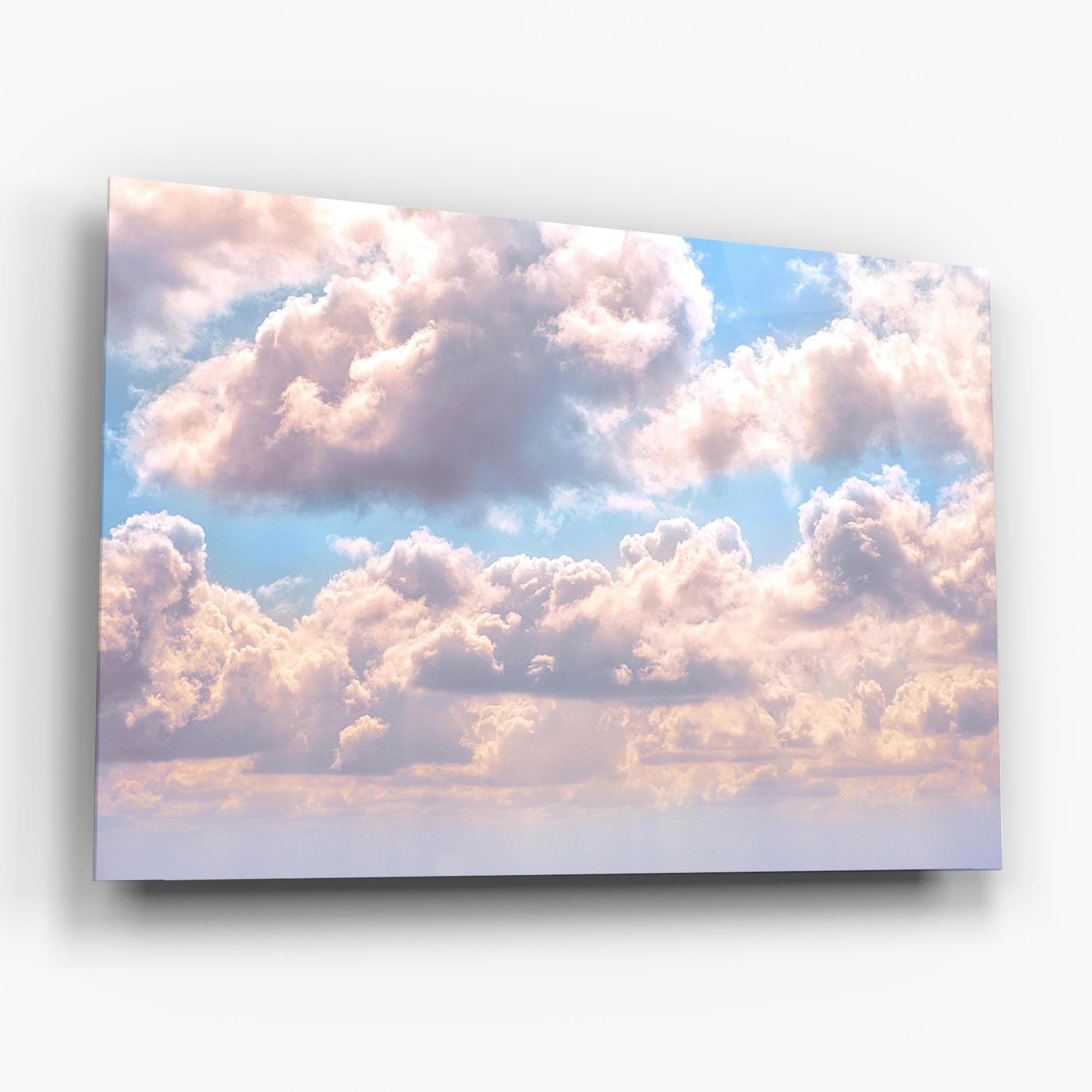 Glasbild Dreamy Clouds mockup 6