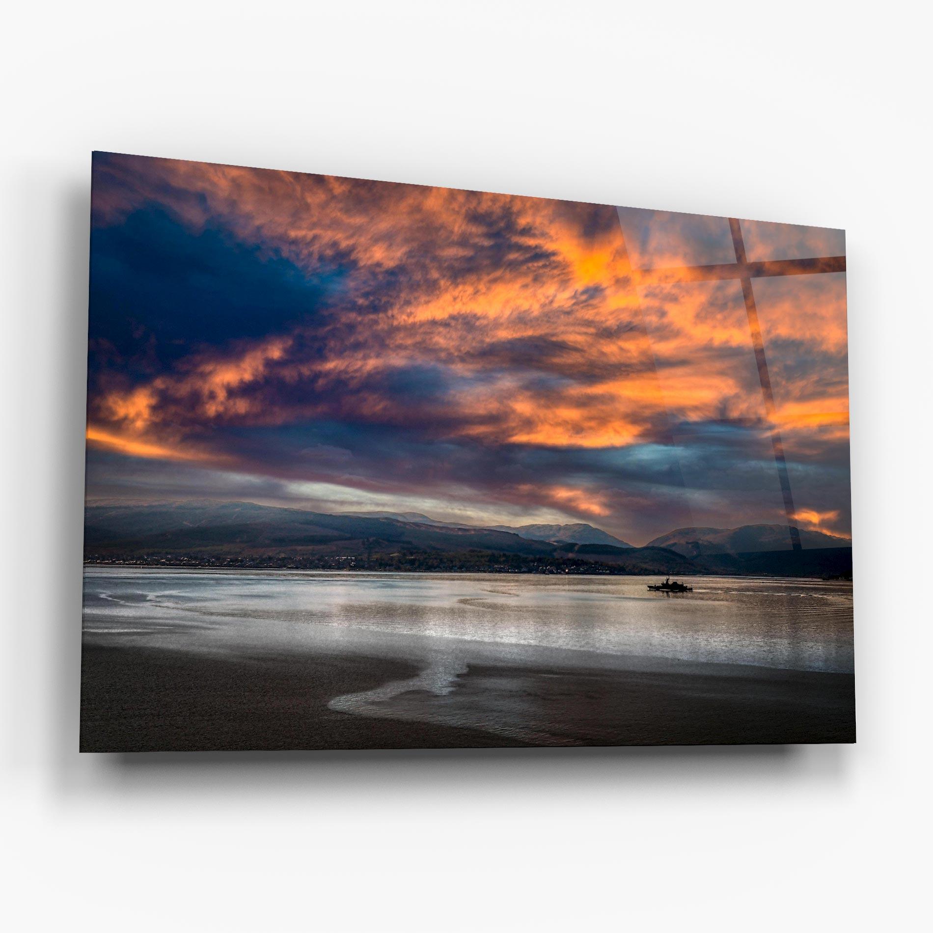 Glasbild Purple Blue Sky View mockup 6