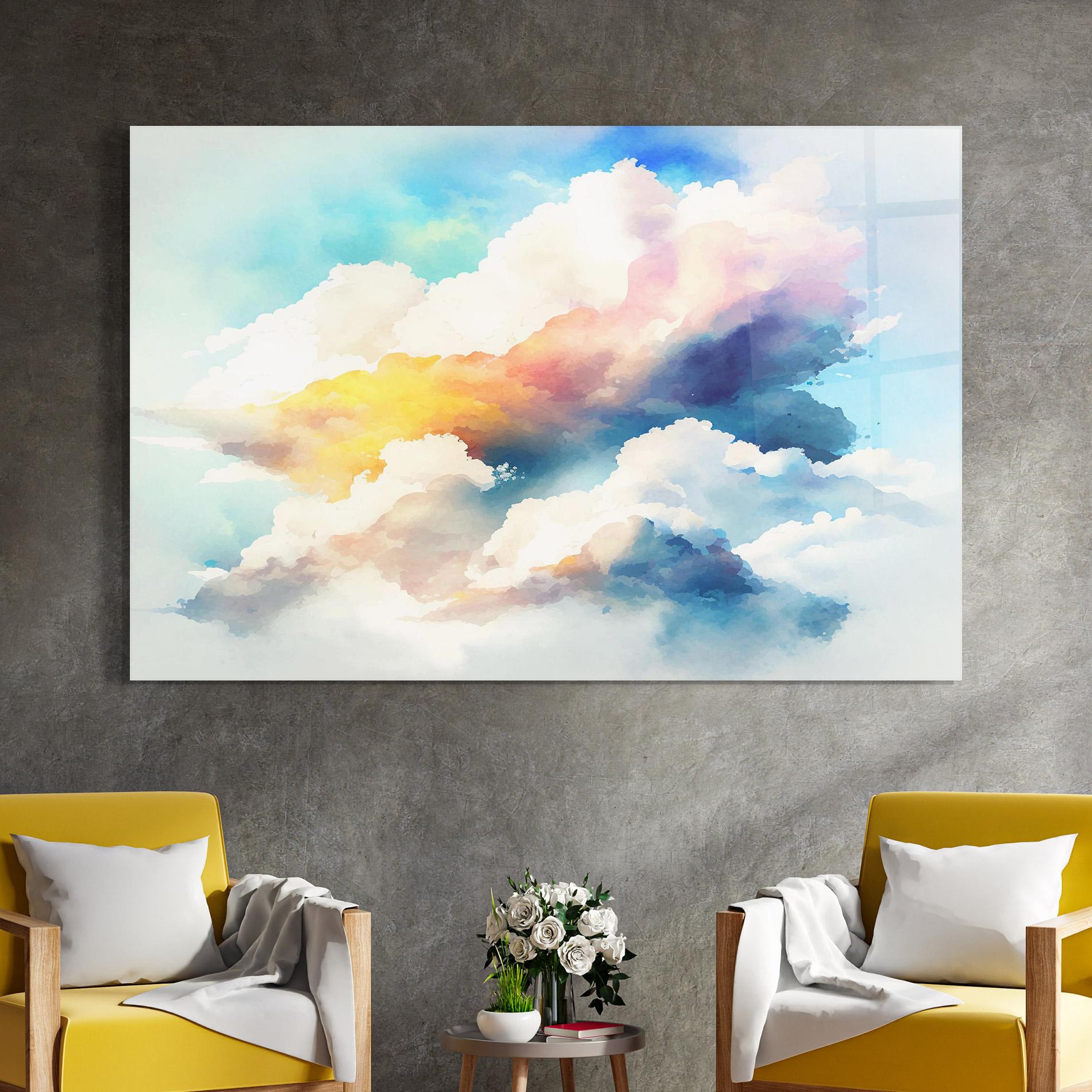 Glasbild Dreamy Cloud mockup 4