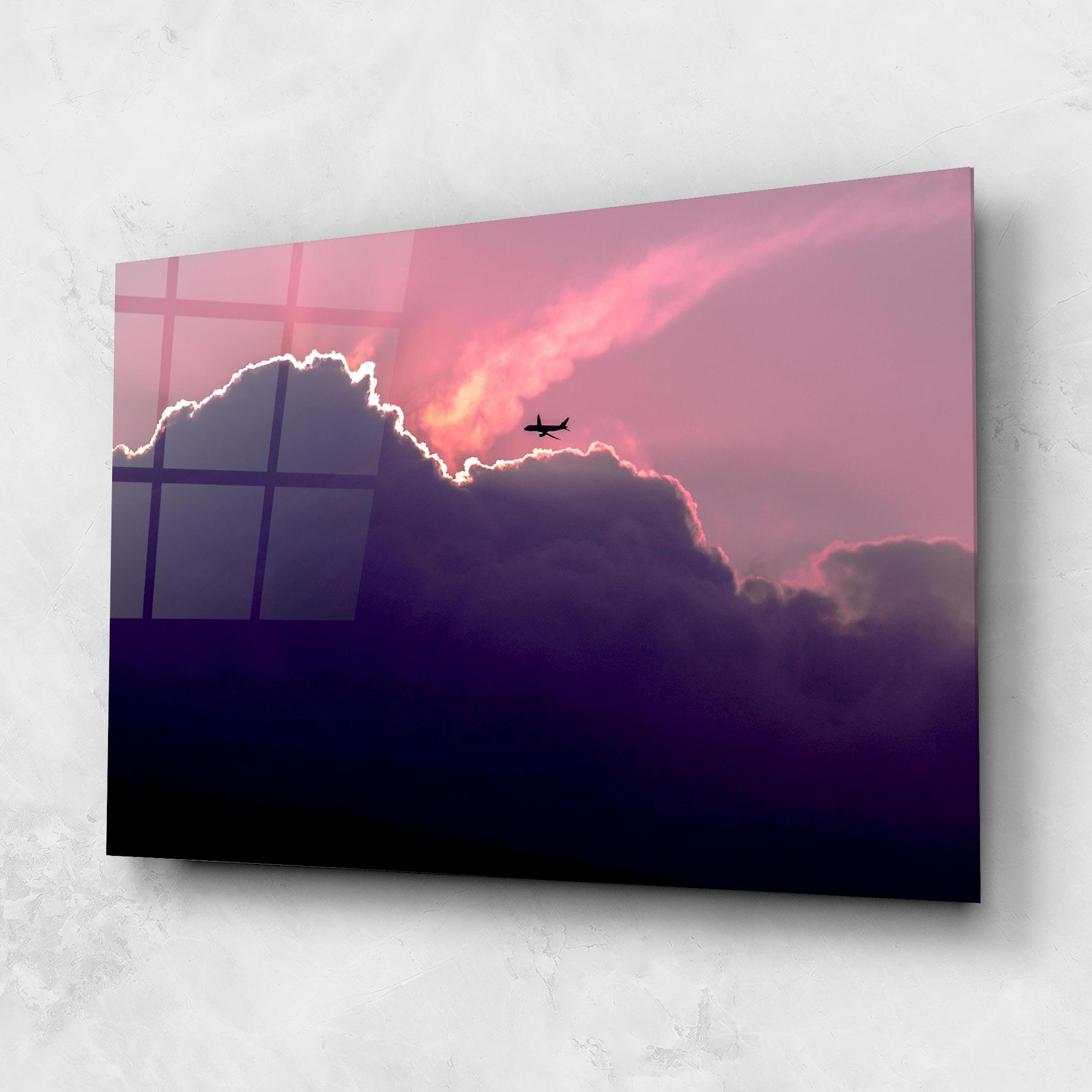 Glasbild Big Purple Cloud mockup 1