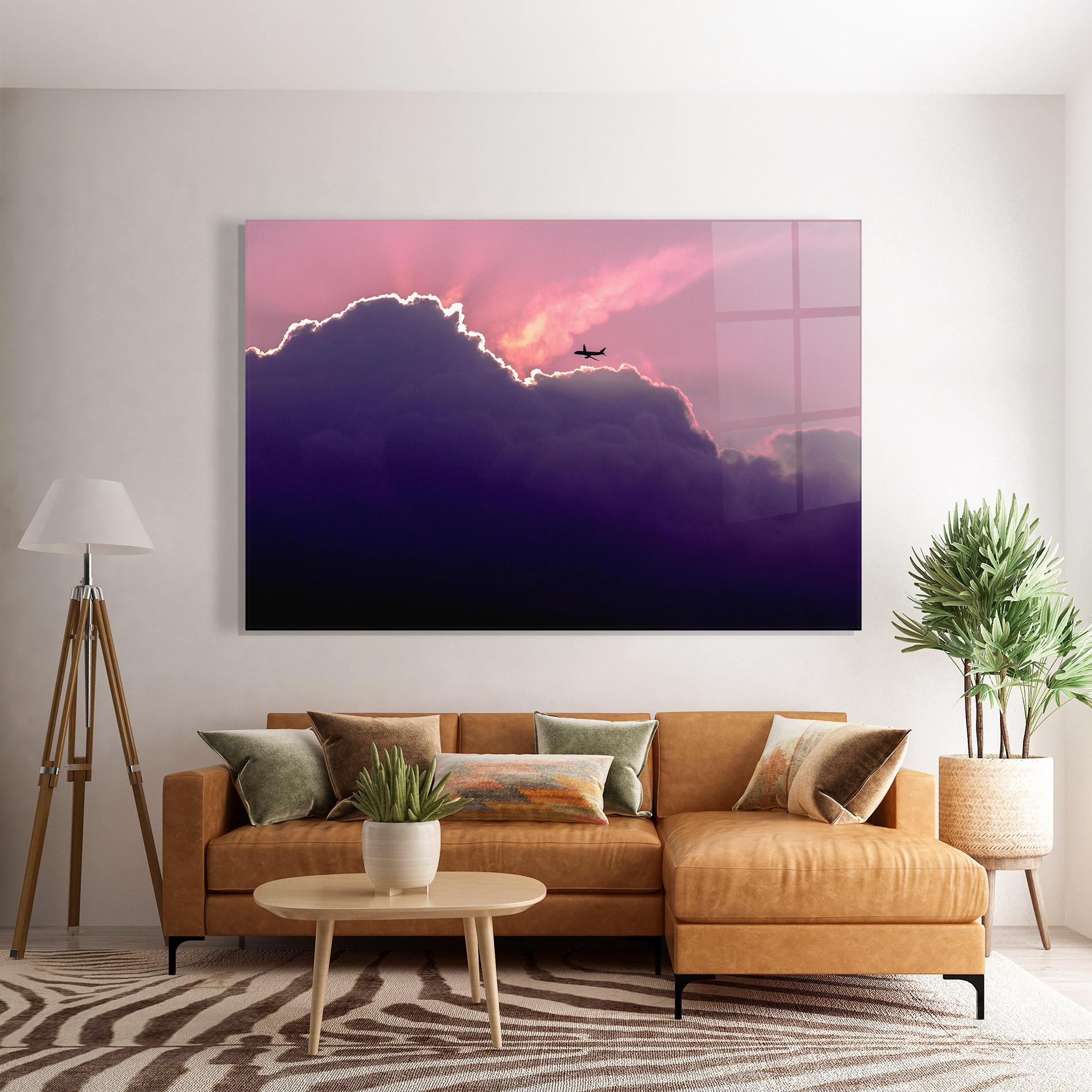 Glasbild Big Purple Cloud mockup 7