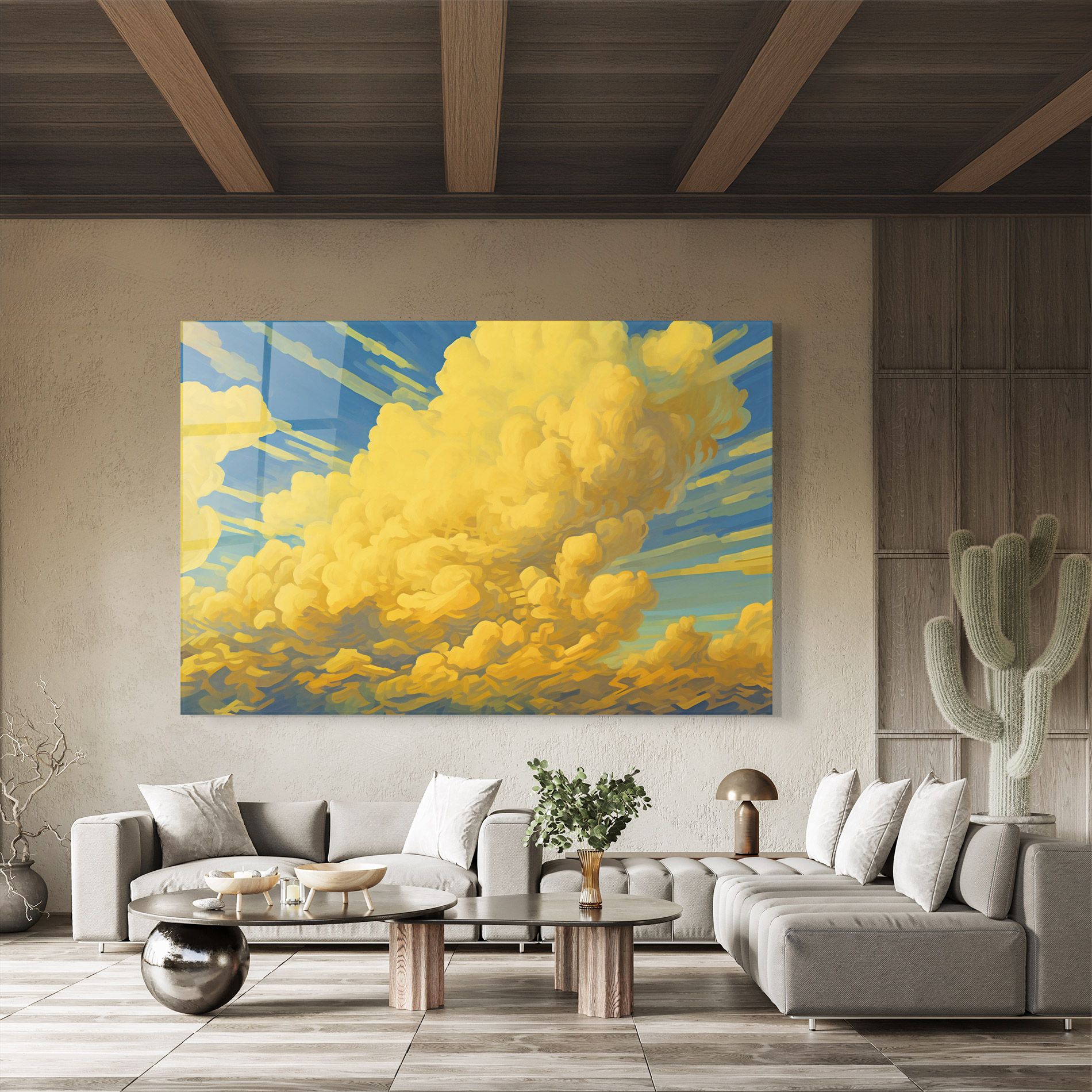 Big Yellow Cloud Art mockup 8