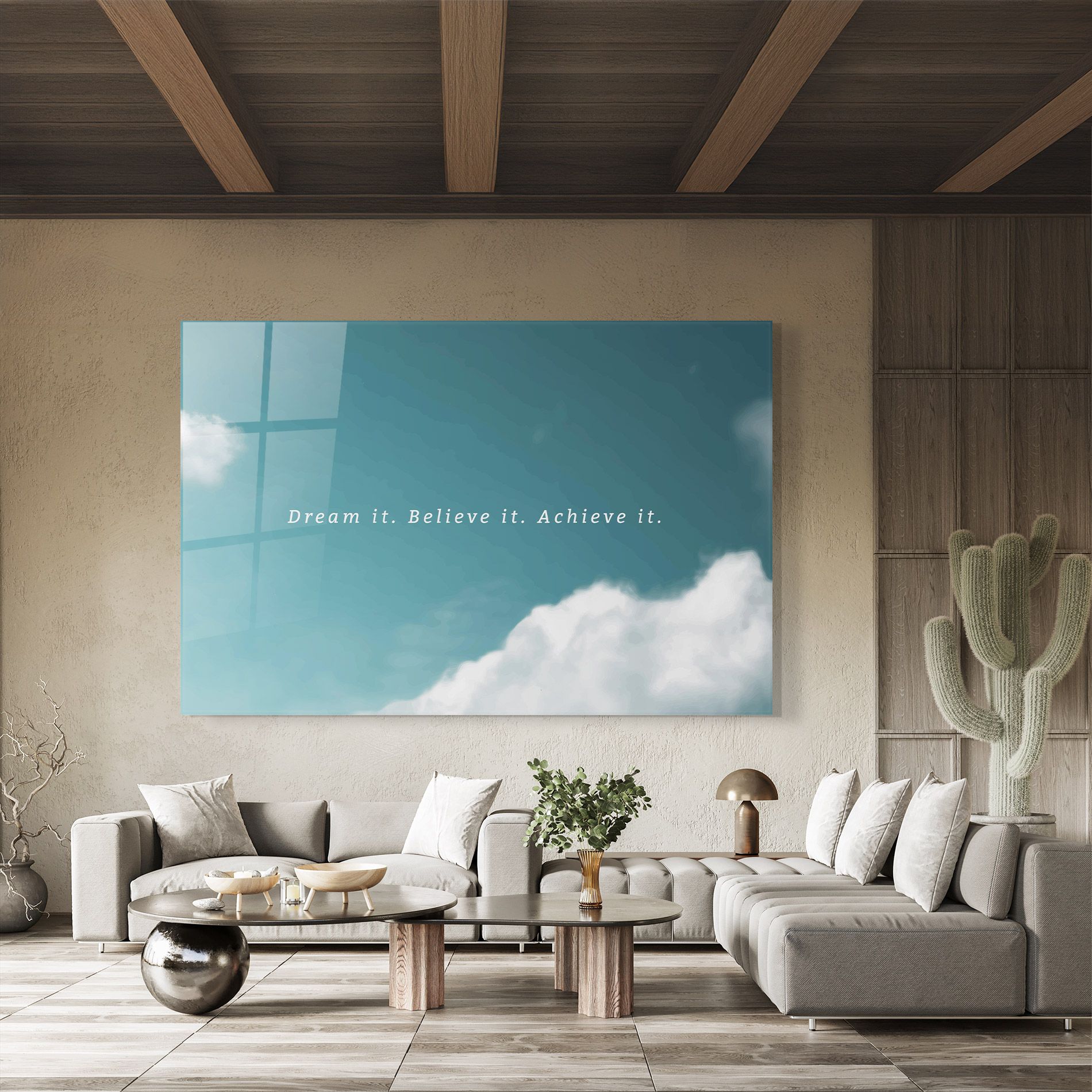 Clouds Text Green mockup 8