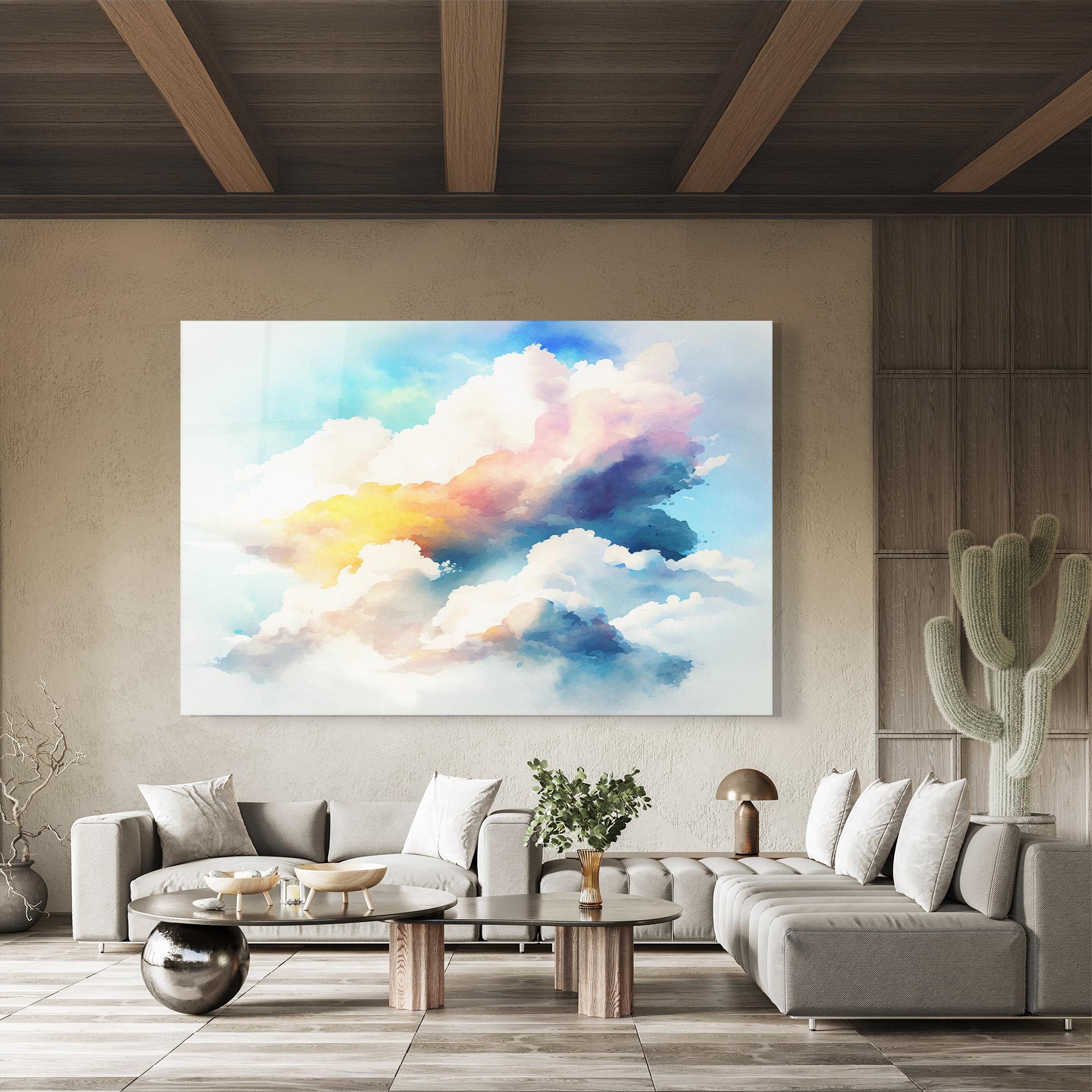 Glasbild Dreamy Cloud mockup 8